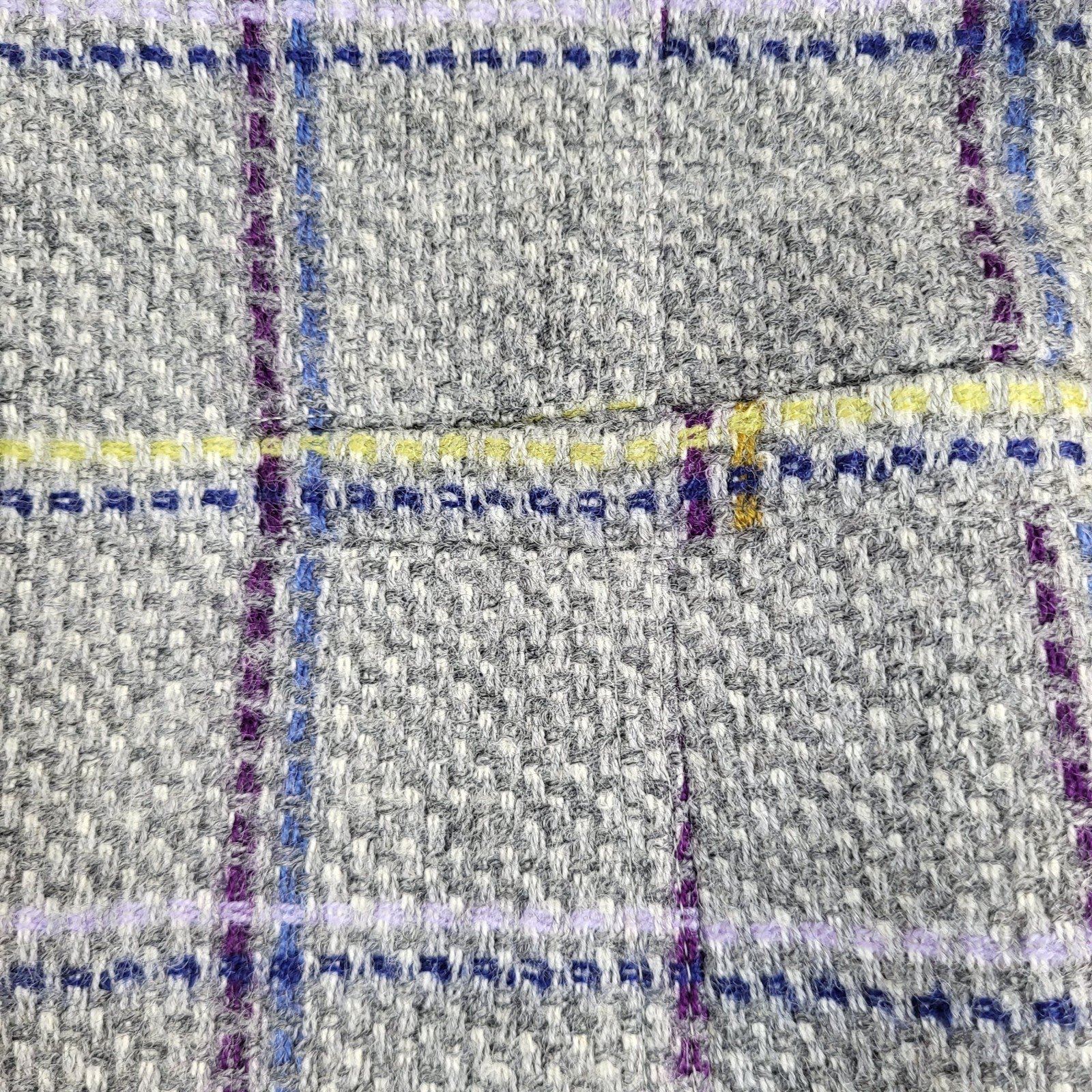 I. 1981 Grey Purple Jacket  Check Cropped Vintage UK Women's Size L