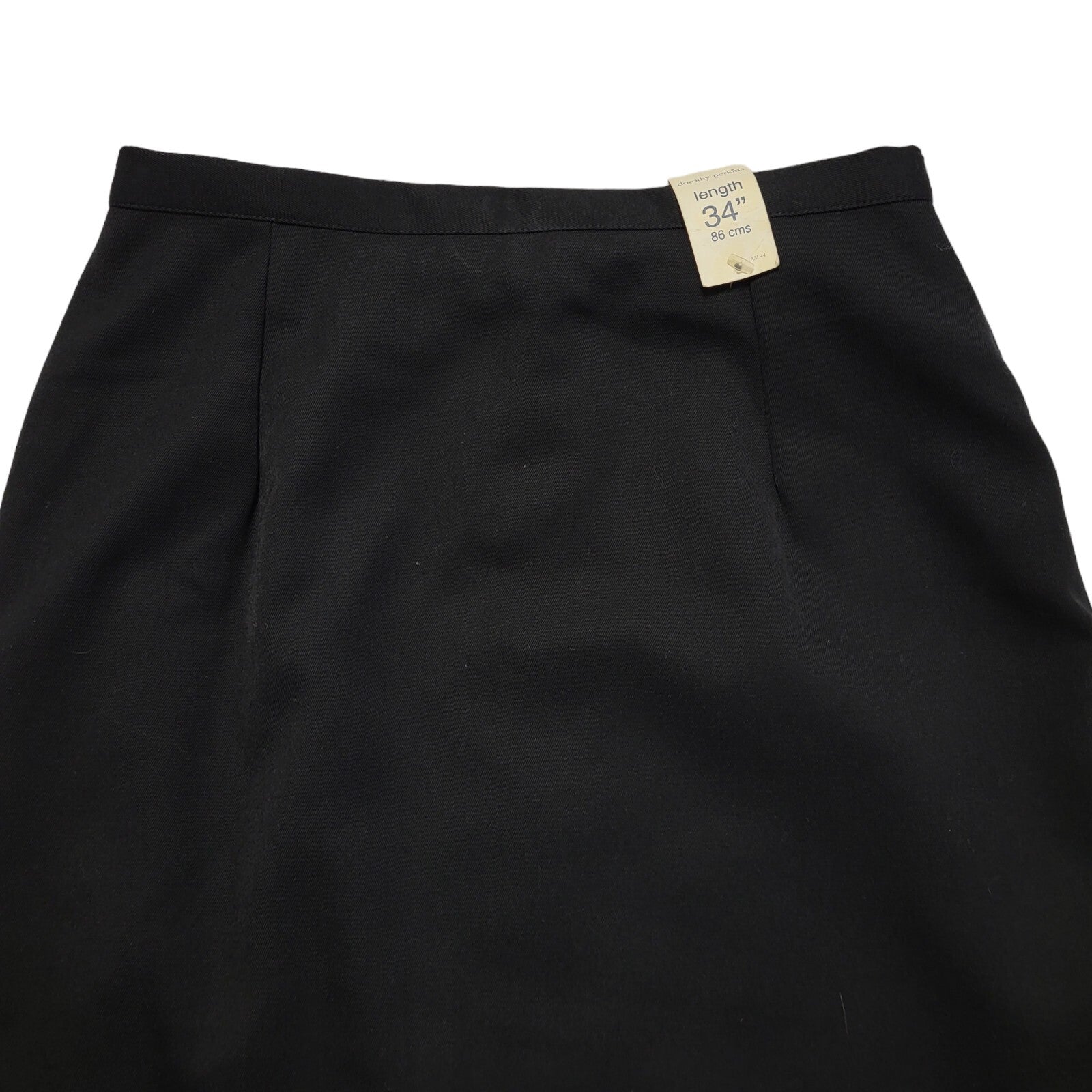 Dorothy Perkins Vintage 90's Black Straight Skirt Uk Women's Size 10 Bnwt W28