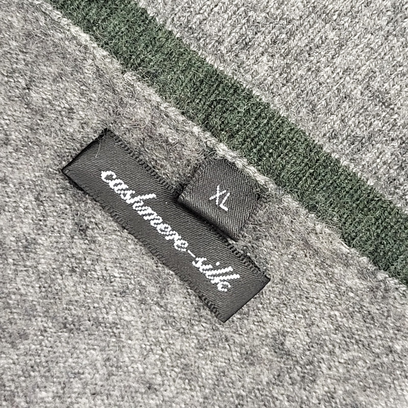 Vintage Grey V-Neck Y2k Cashmere Silk Jumper Uk Men's Size XL
