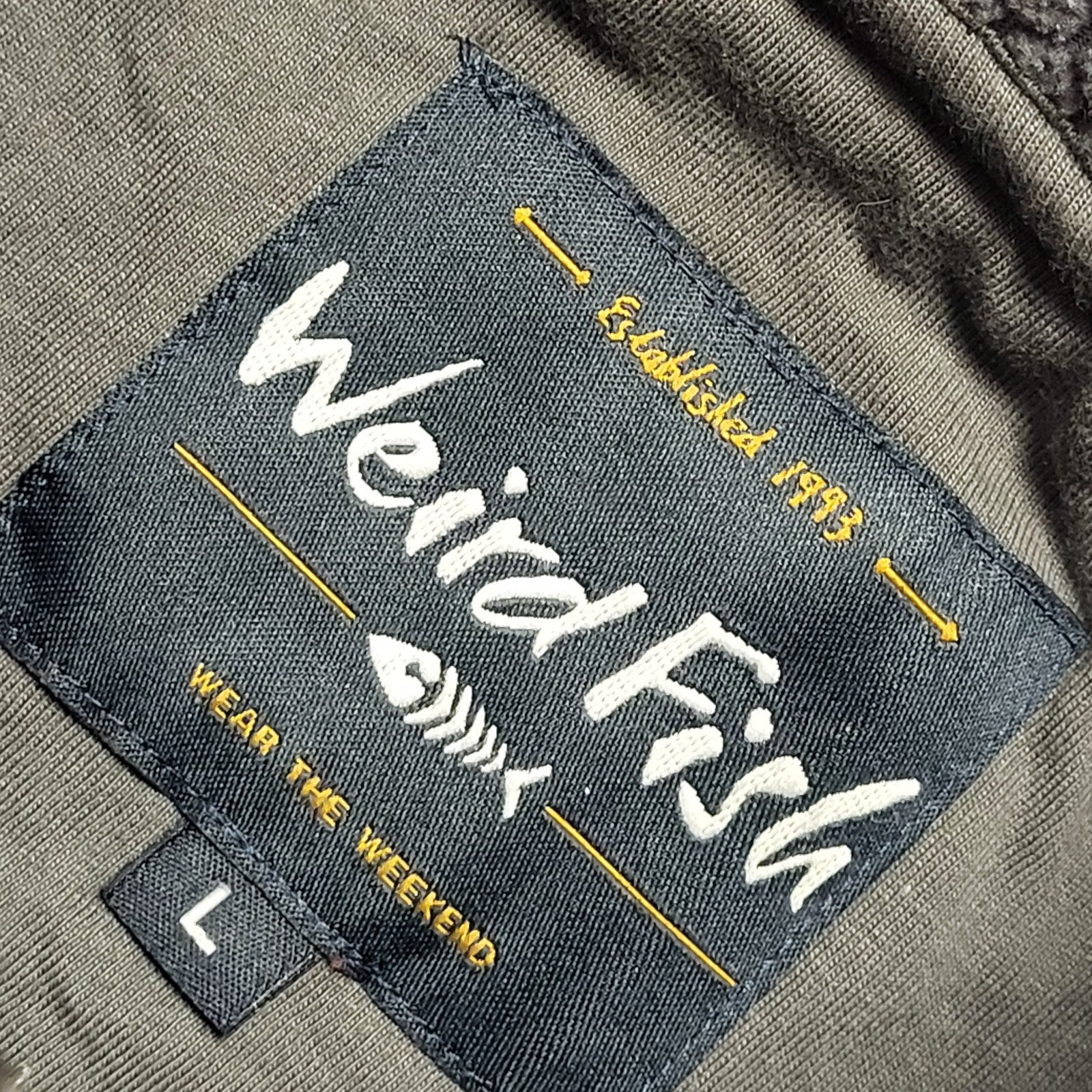 Weird Fish Vintage 90s Grey High Neck Jumper Uk Men's Size Large