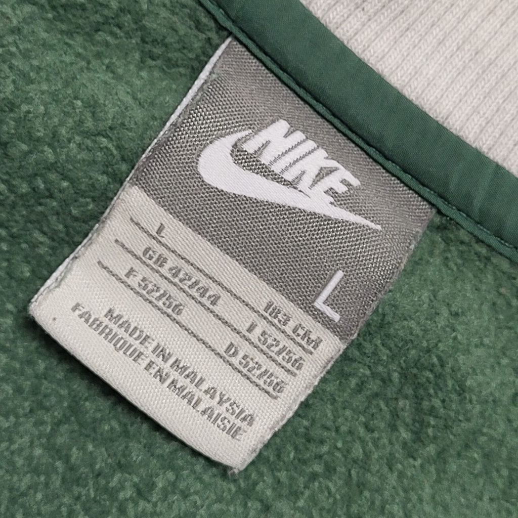 Nike Vintage Y2K Green Full Zip Sports Track Jacket Mens UK L
