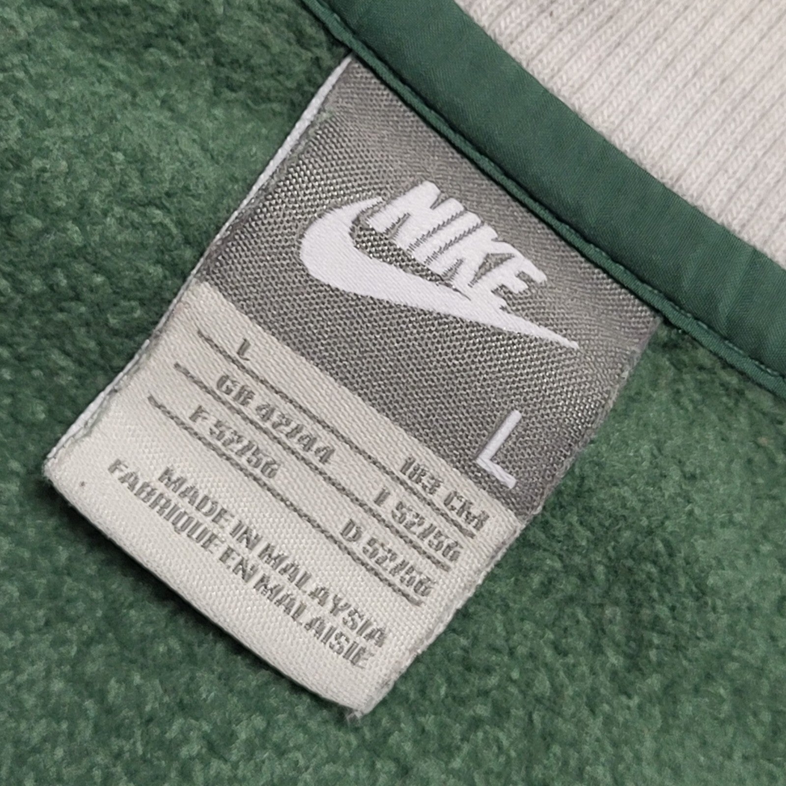 Nike Vintage Y2K Green Full Zip Sports Track Jacket Mens UK L