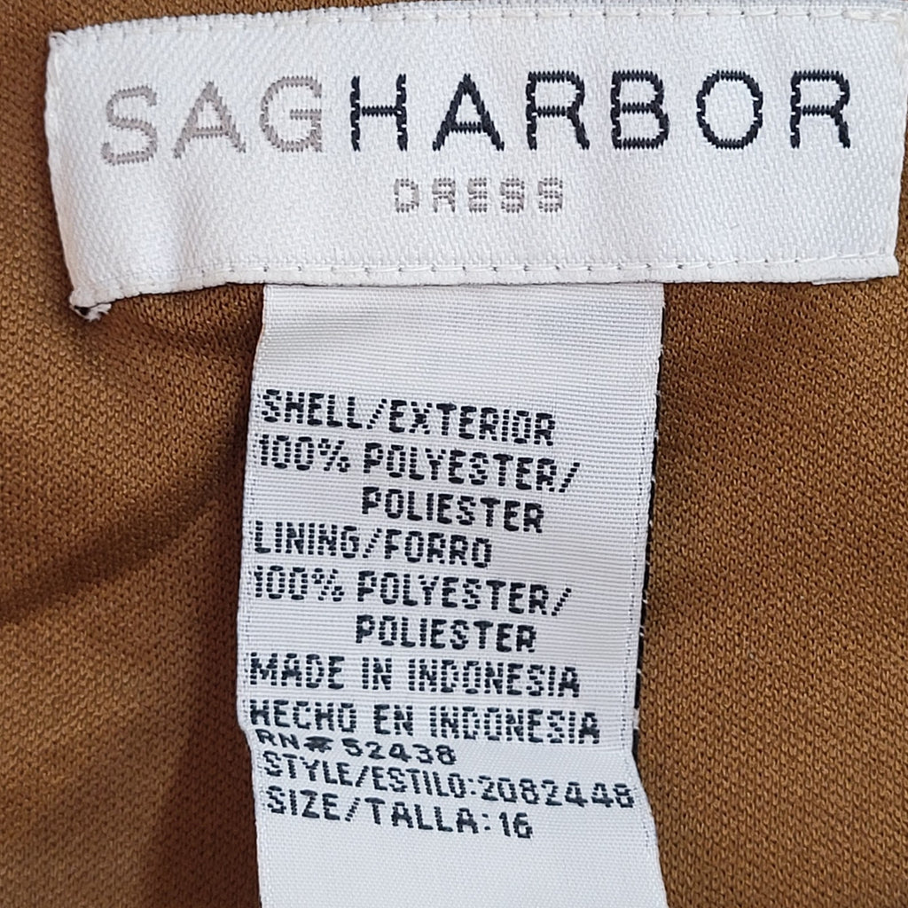 Sag Harbour 90's Brown Floral  Blouse Co-Ord Skirt & Top Women's Size 16 Bnwt