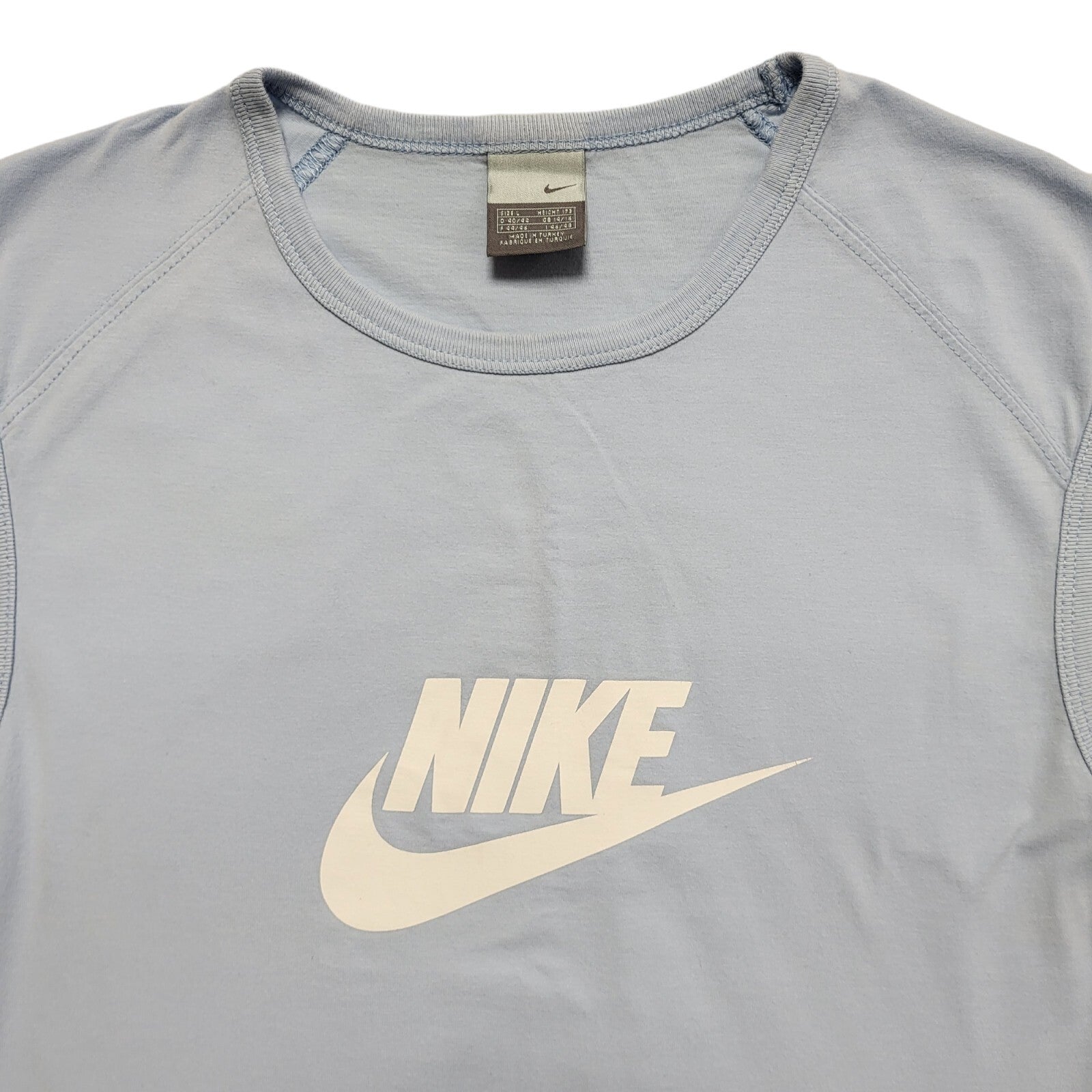 Nike Vintage Y2K Blue Sports Short Sleeve T-Shirt Women's UK Size 14-16