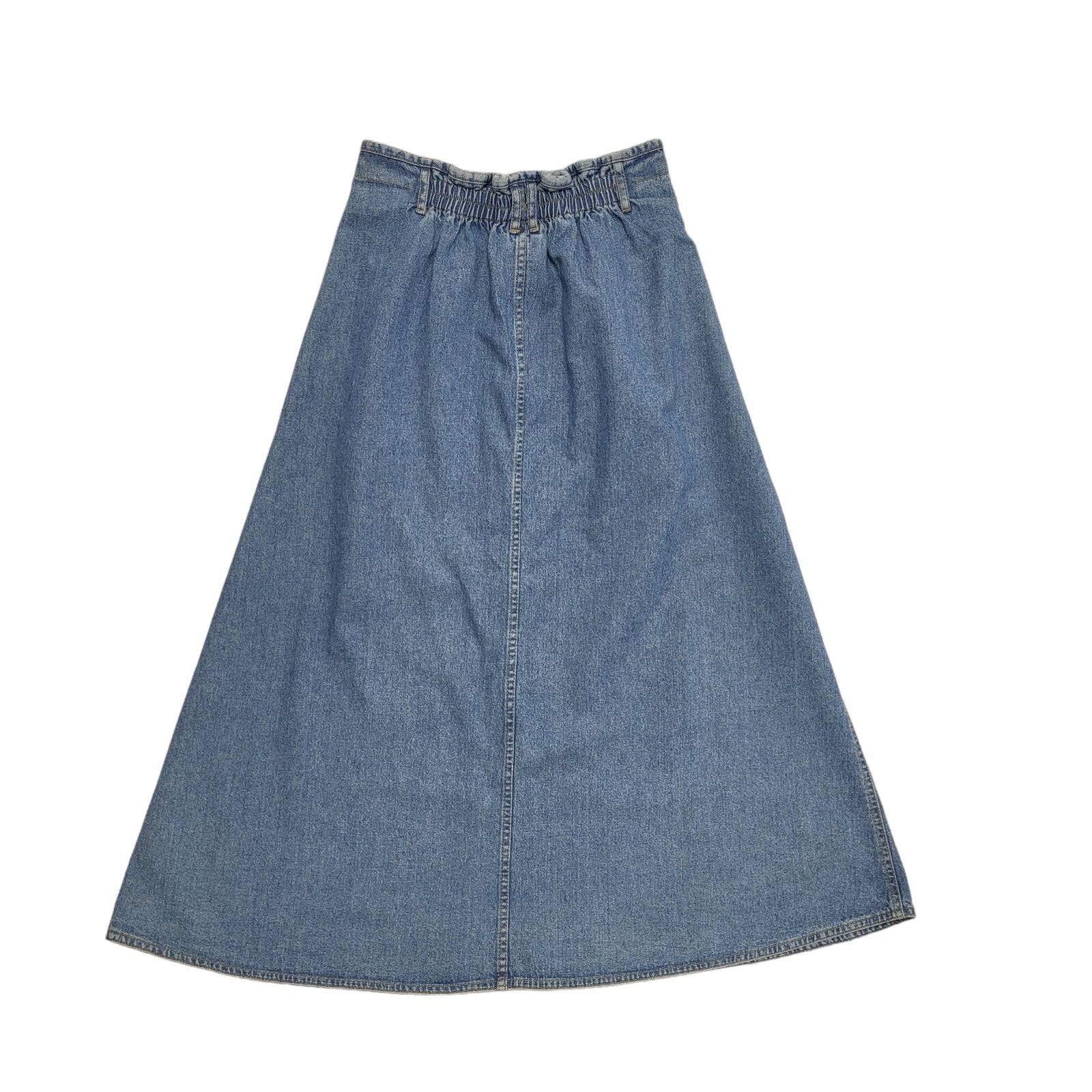 Vintage 90s Liz Claiborne Blue Denim Skirt Uk Women's Size 6 W24