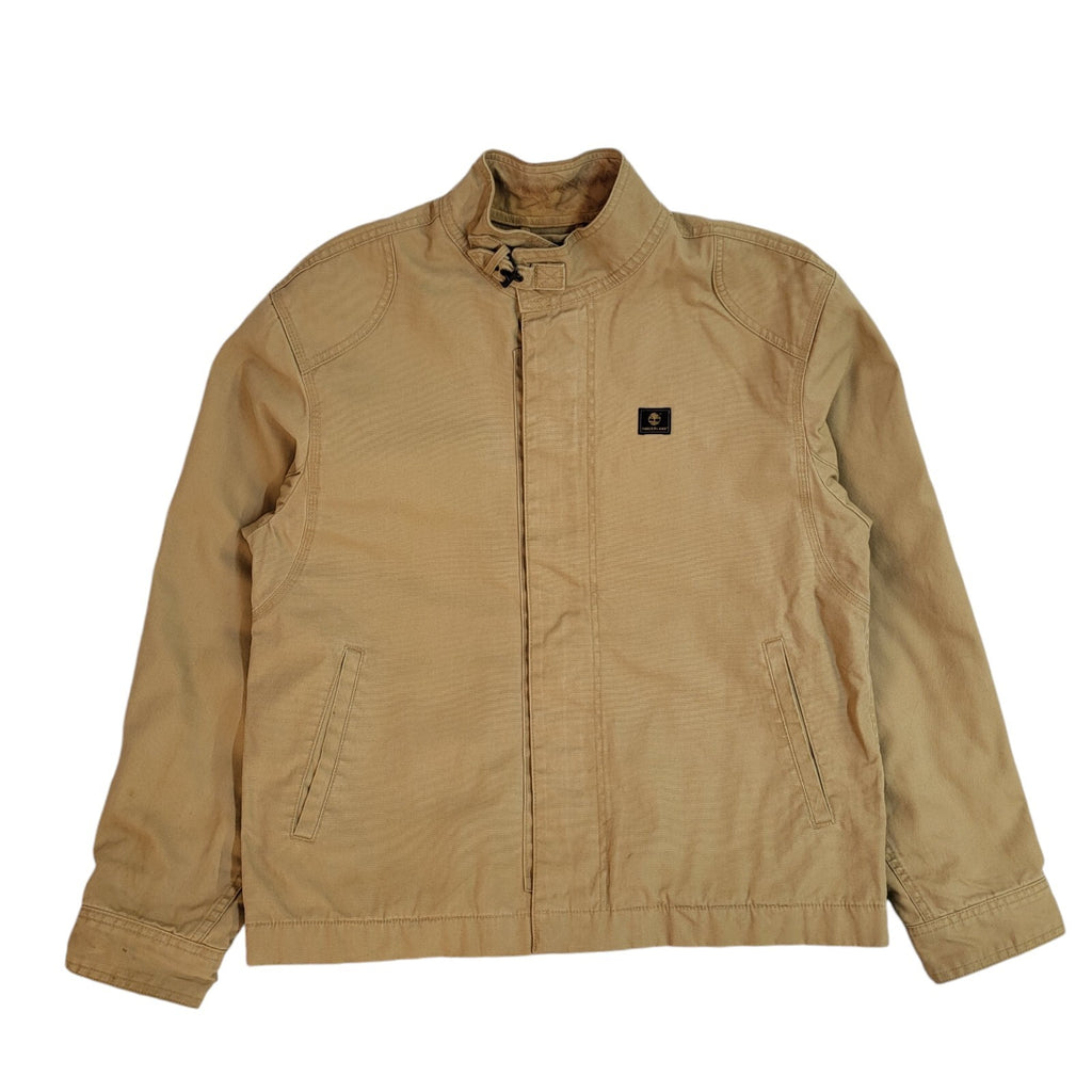 Timberland Vintage Y2k Beige Bomber Jacket Uk Men's Size M