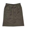 Austin Reed Vintage 90's Brown Striped Pencil Skirt Uk Women's Size 16 W34