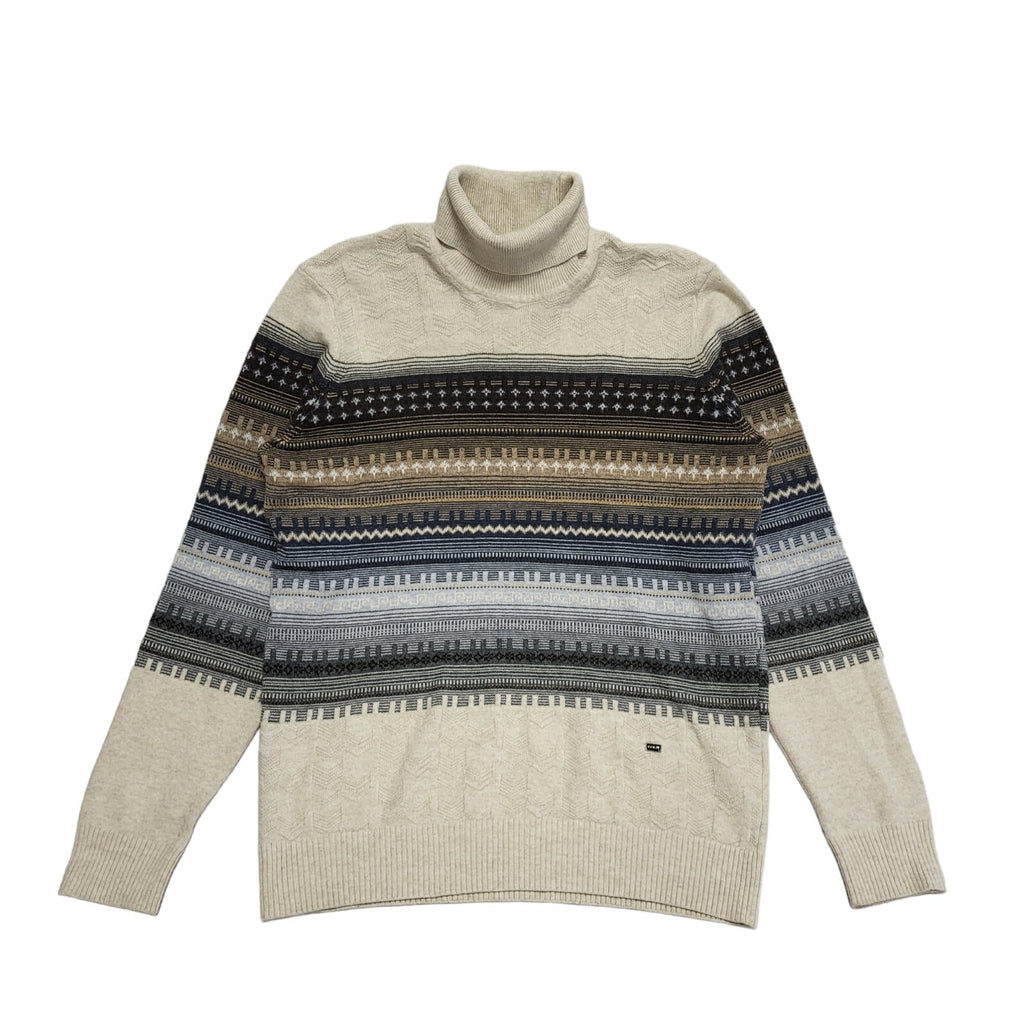 Yamak Y2k Beige Brown Wool Blend Jumper Uk Men's Size Medium