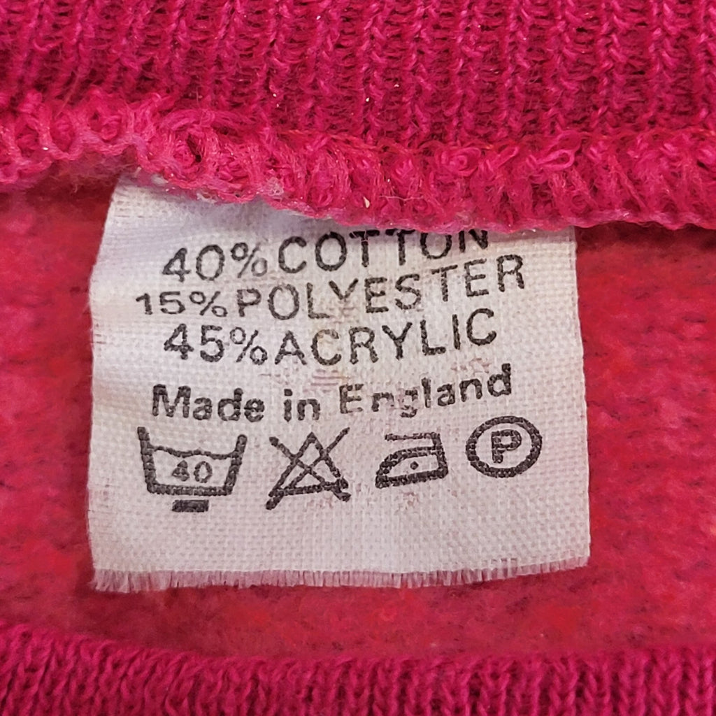 Vintage 80s Pink Owl print Sweatshirt Women's Size L