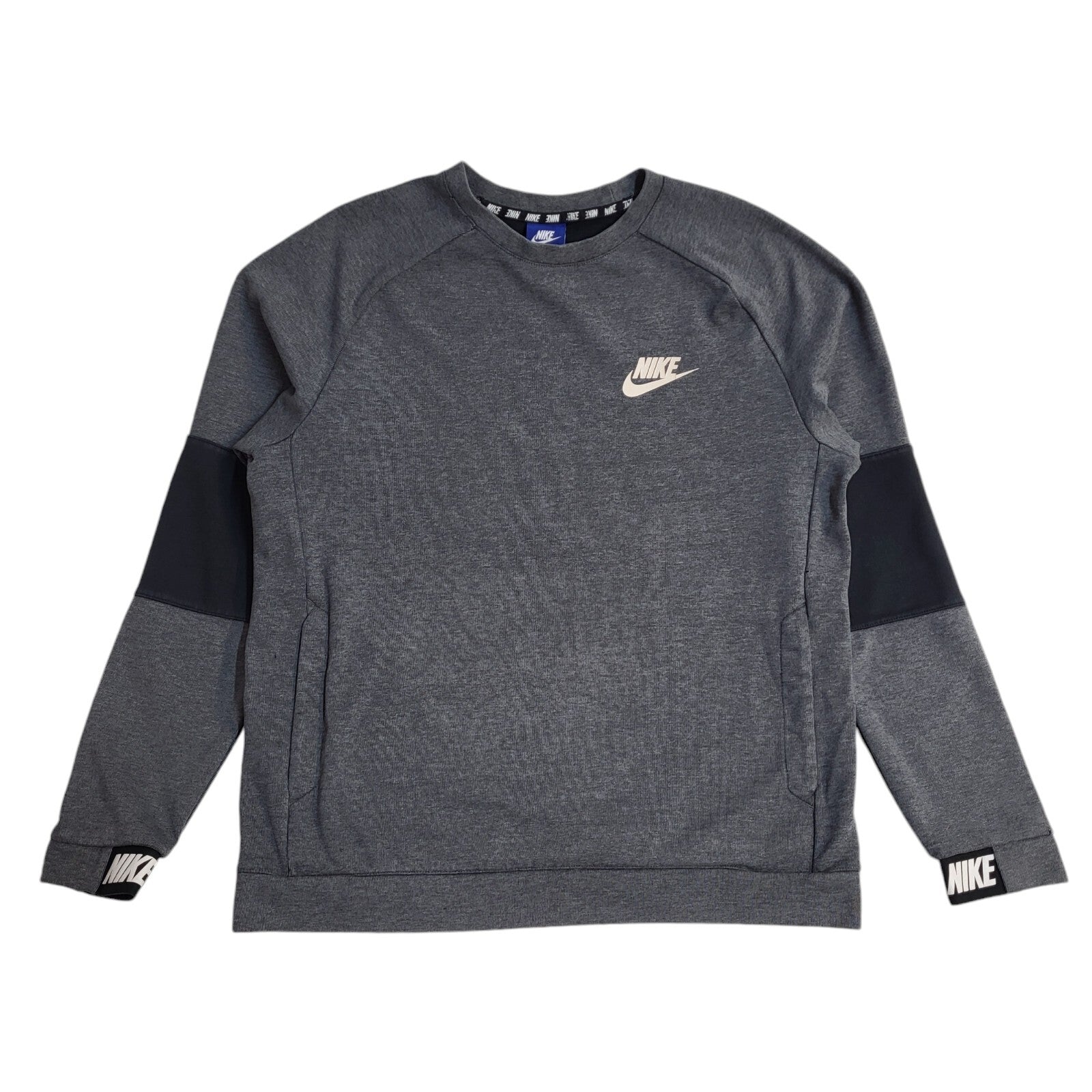 Nike Grey Y2K Crew Neck Sports Sweatshirt UK Men's Size M