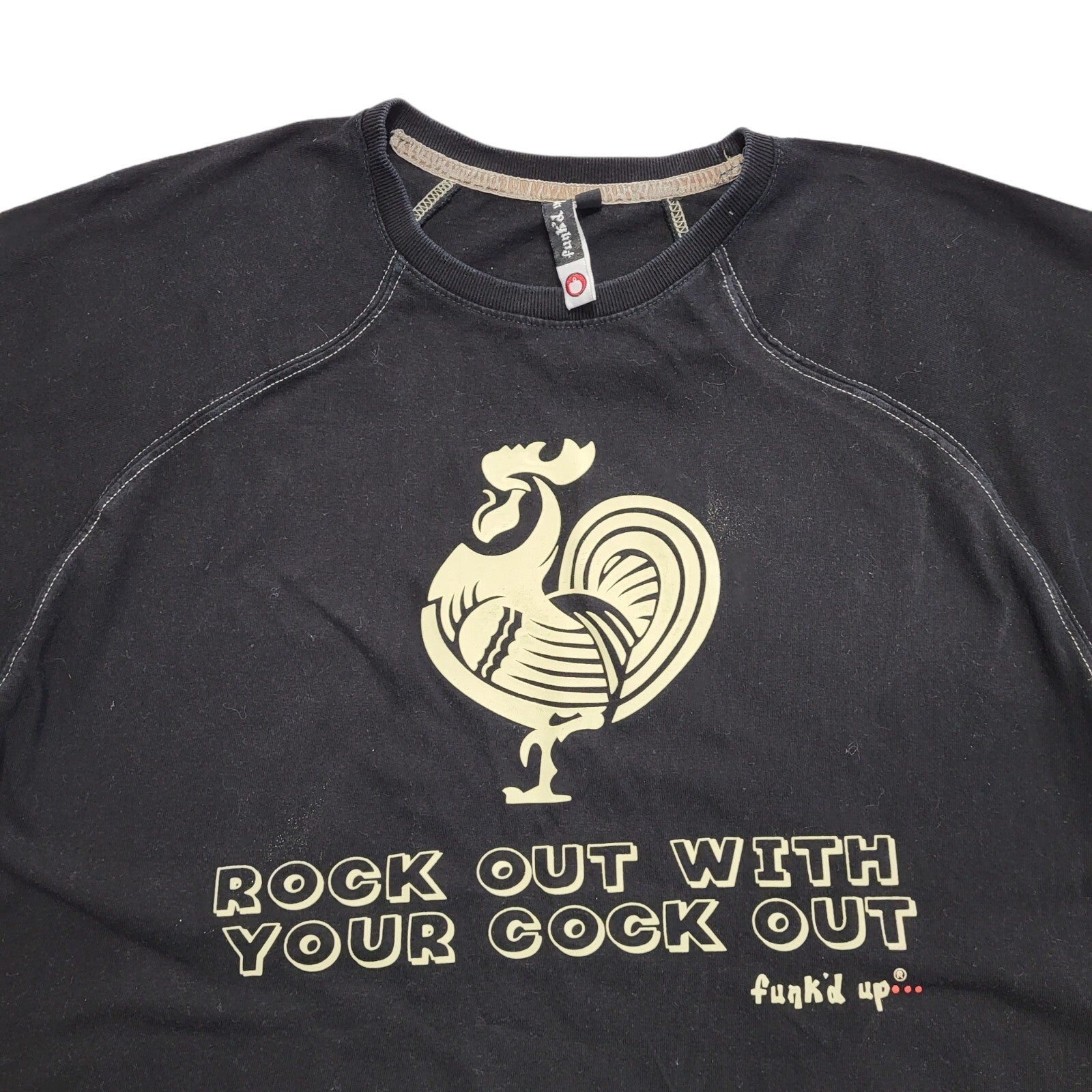 Funk'd Up Vintage 90's Black Short Sleeve T-Shirt Mens UK Size L