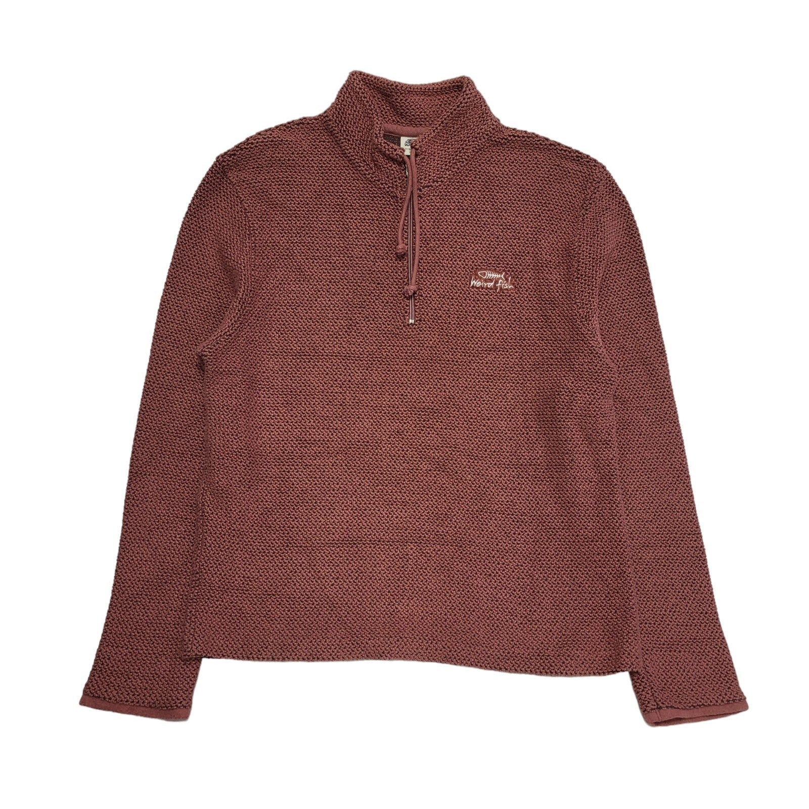 Weird Fish Pink Y2k 1/4 Zip Jumper Uk Men's Size XL