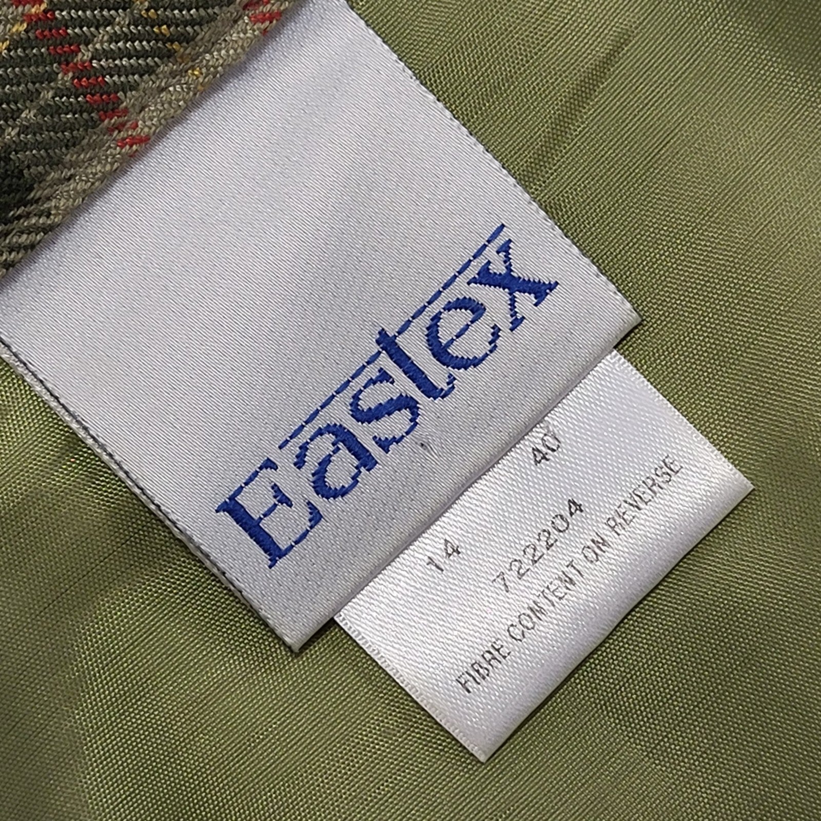 Eastex Vintage 90's Green Red Check Short Pleated Skirt Uk Women's Size 14 W32