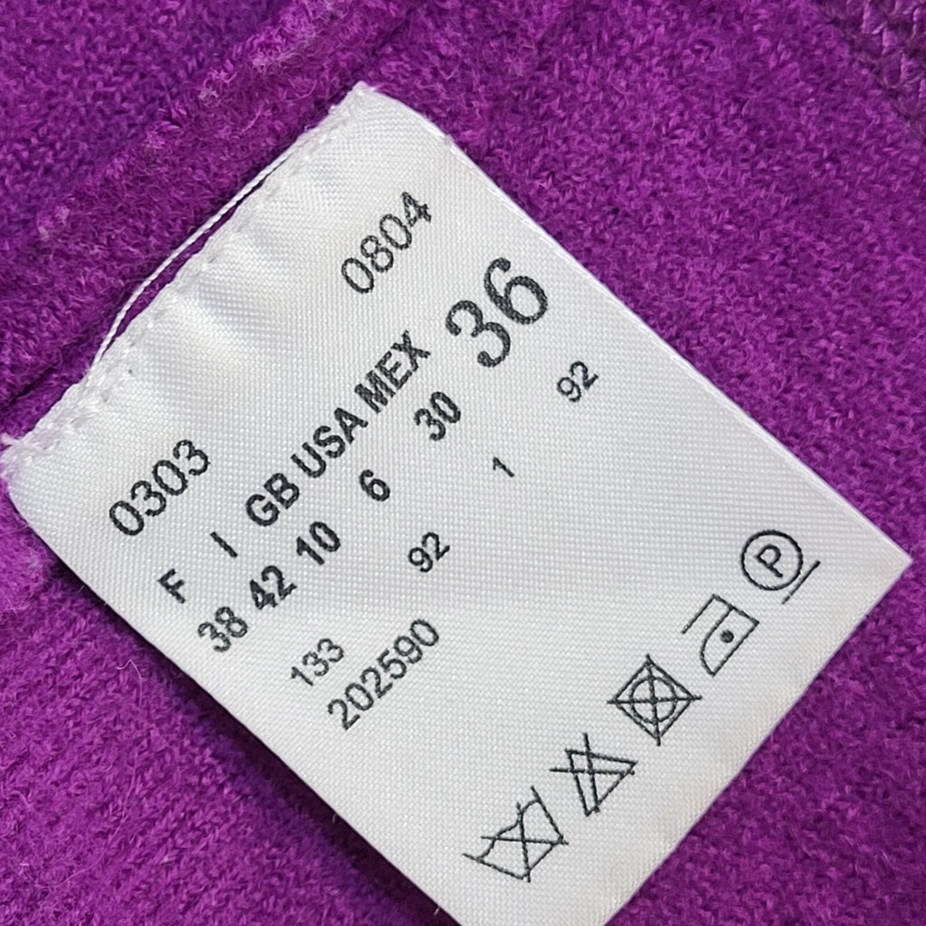 Betty Barclay Purple Y2k Zipped Wool Gilet UK Women's Size 8