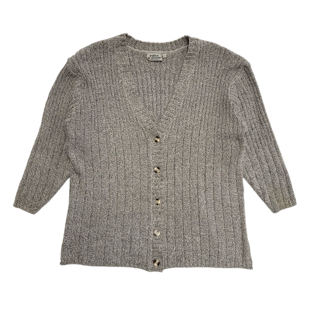 Sweet Valley Vintage 90's Grey Button Up Cardigan UK Womens Size L