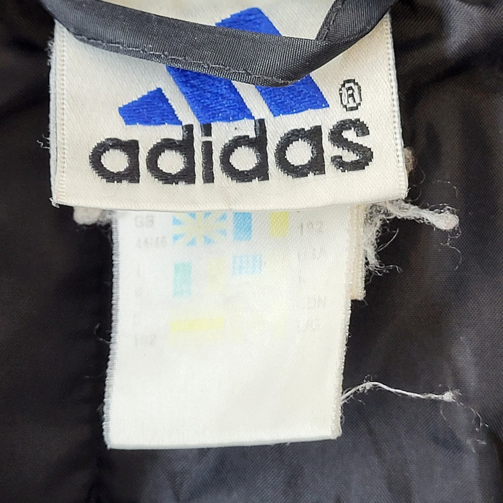 Adidas 90s Vintage Black Over-sized Windbreaker Coat Men's Size 2XLarge