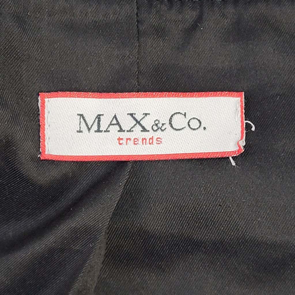 Max & Co Petite Black Snap Fasten Jacket UK Women's Size S