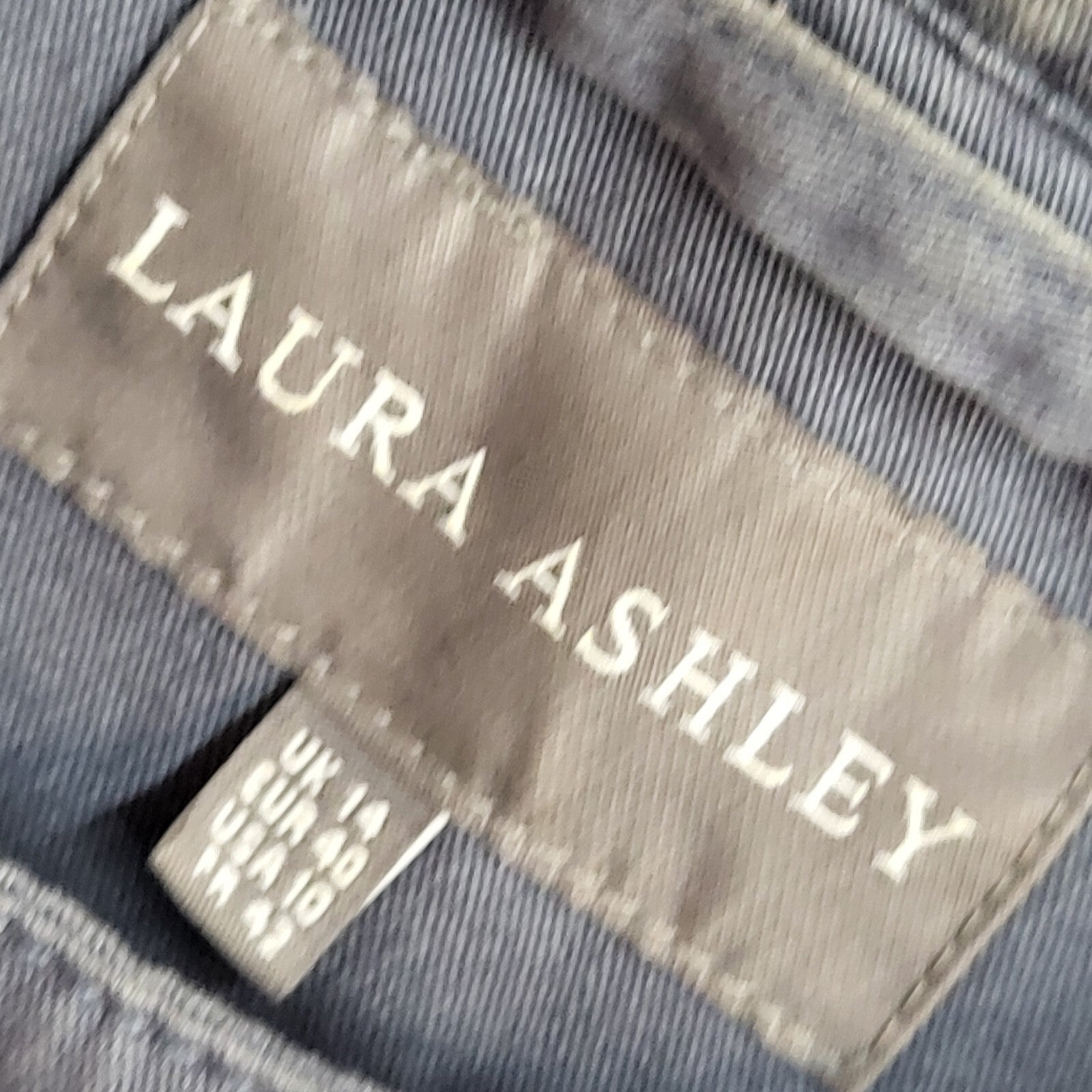 Laura Ashley Navy Blue Zipped Jacket UK Women's Size 14