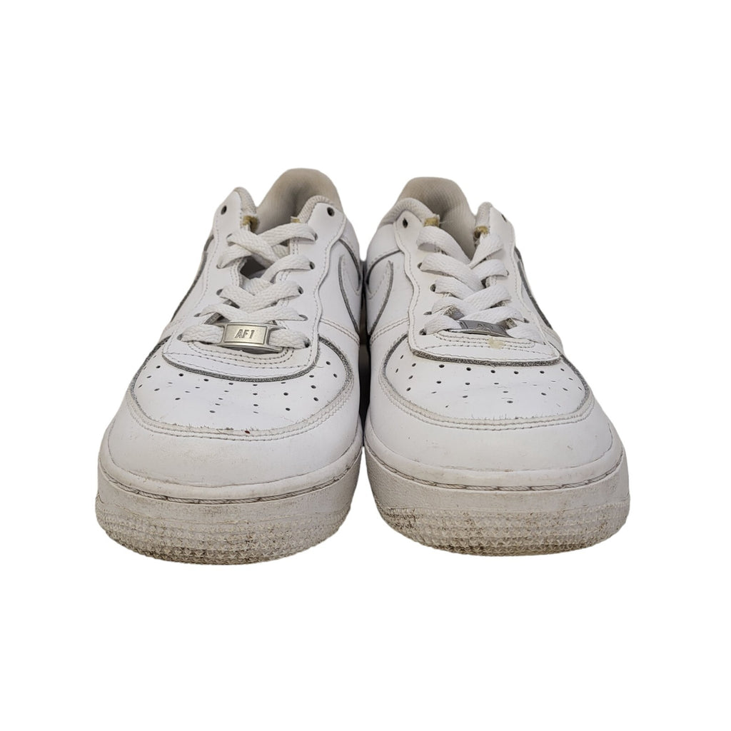 Nike Air Force 1 Low White Canvas Lace-Up Sports Trainers Girl's Uk Size 5.5
