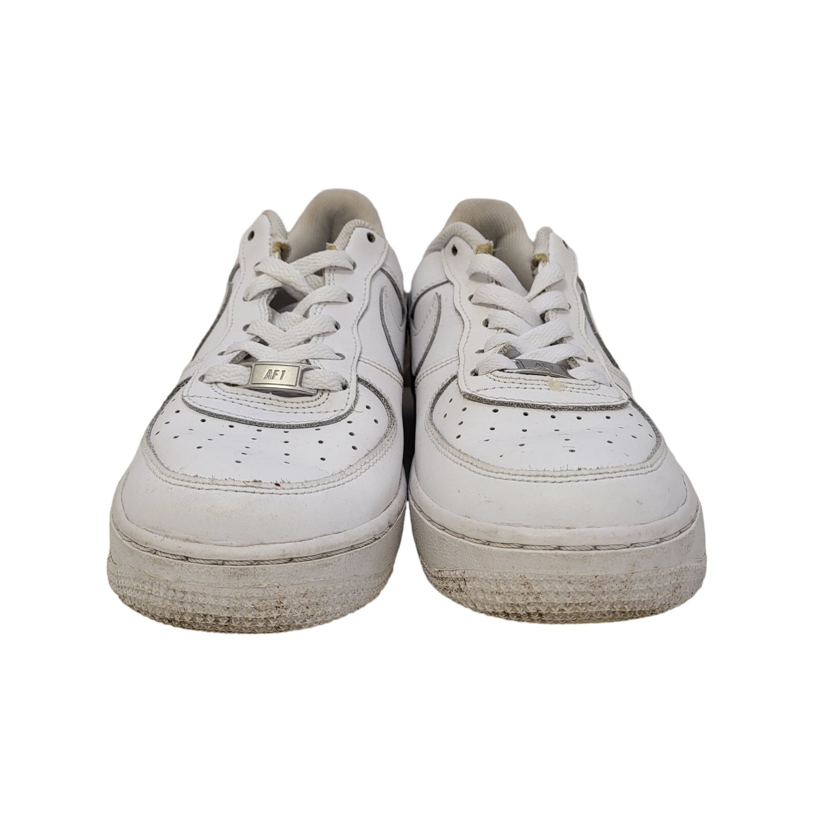 Nike Air Force 1 Low White Canvas Lace-Up Sports Trainers Girl's Uk Size 5.5