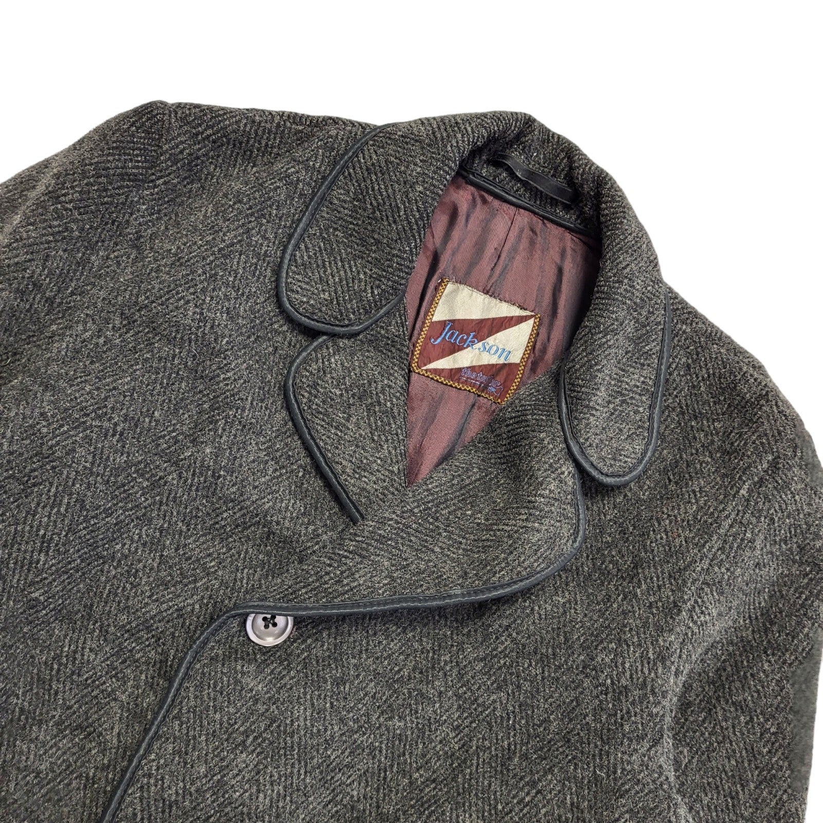 Jackson 90s Dark Grey Wool Coat Men's Size Medium