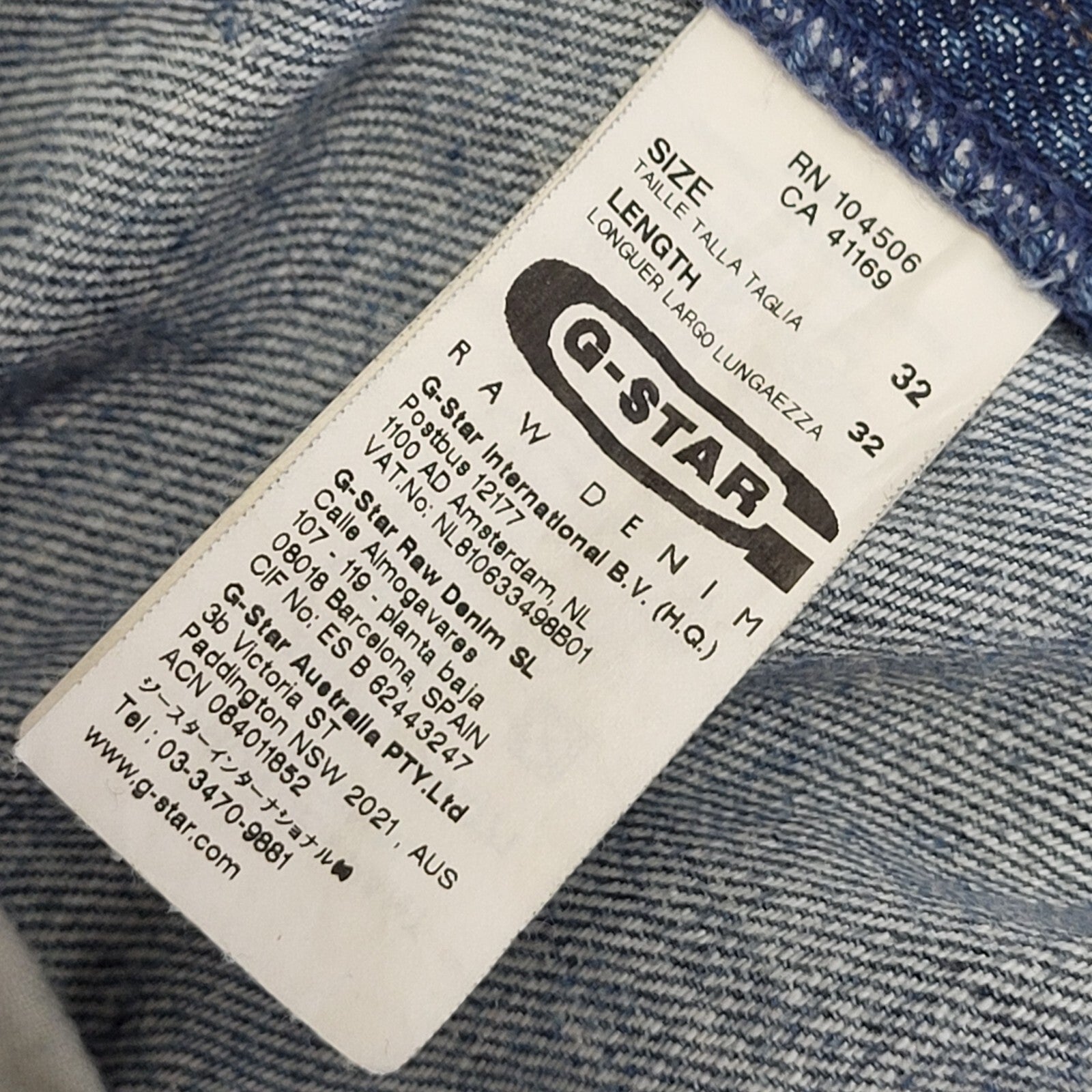G-Star Vintage Y2K  Blue Straight Denim Jeans Uk Men's Size M W32 L32