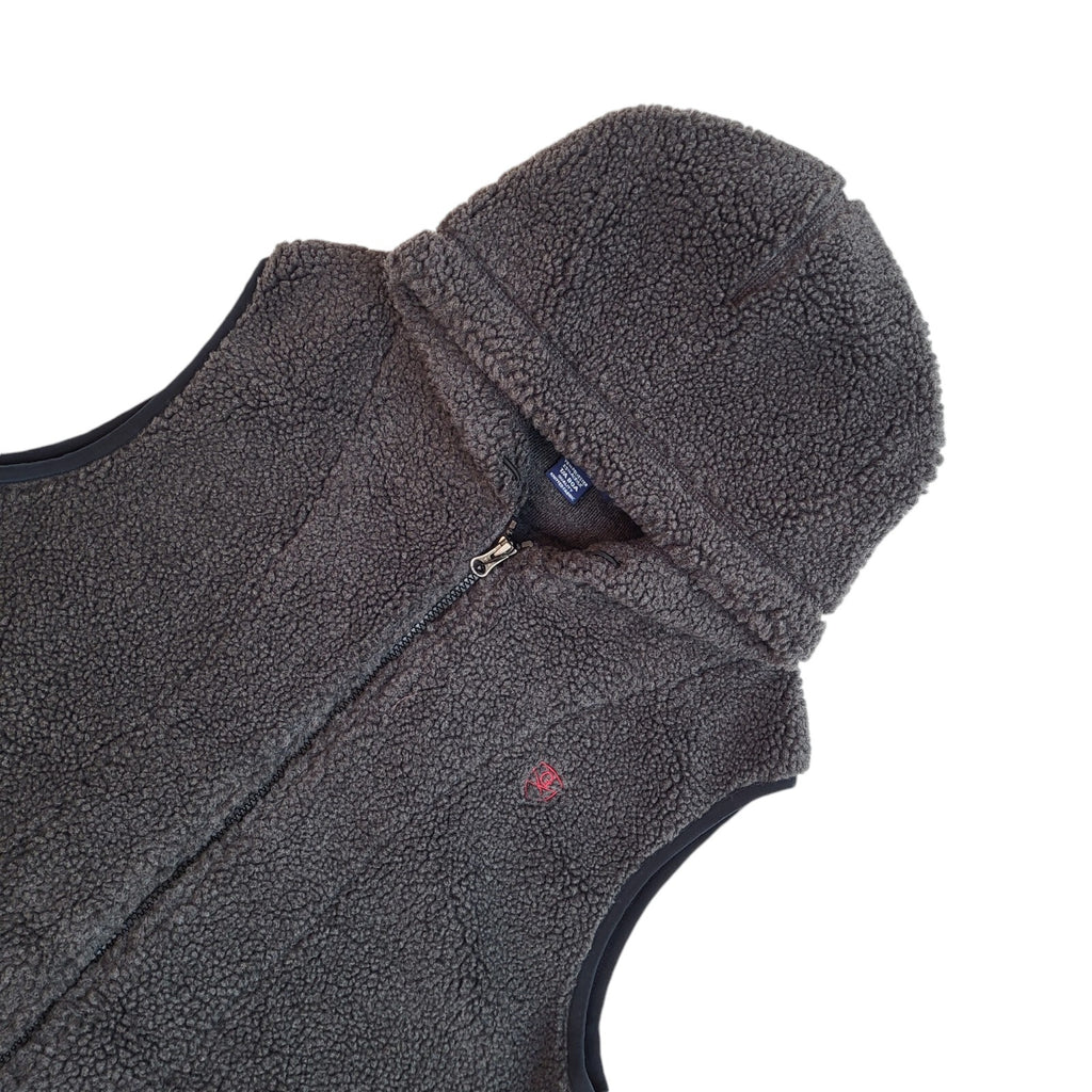 Gymphlex Vintage Y2k Grey Fleece Hooded Gilet Uk Men's Size XL
