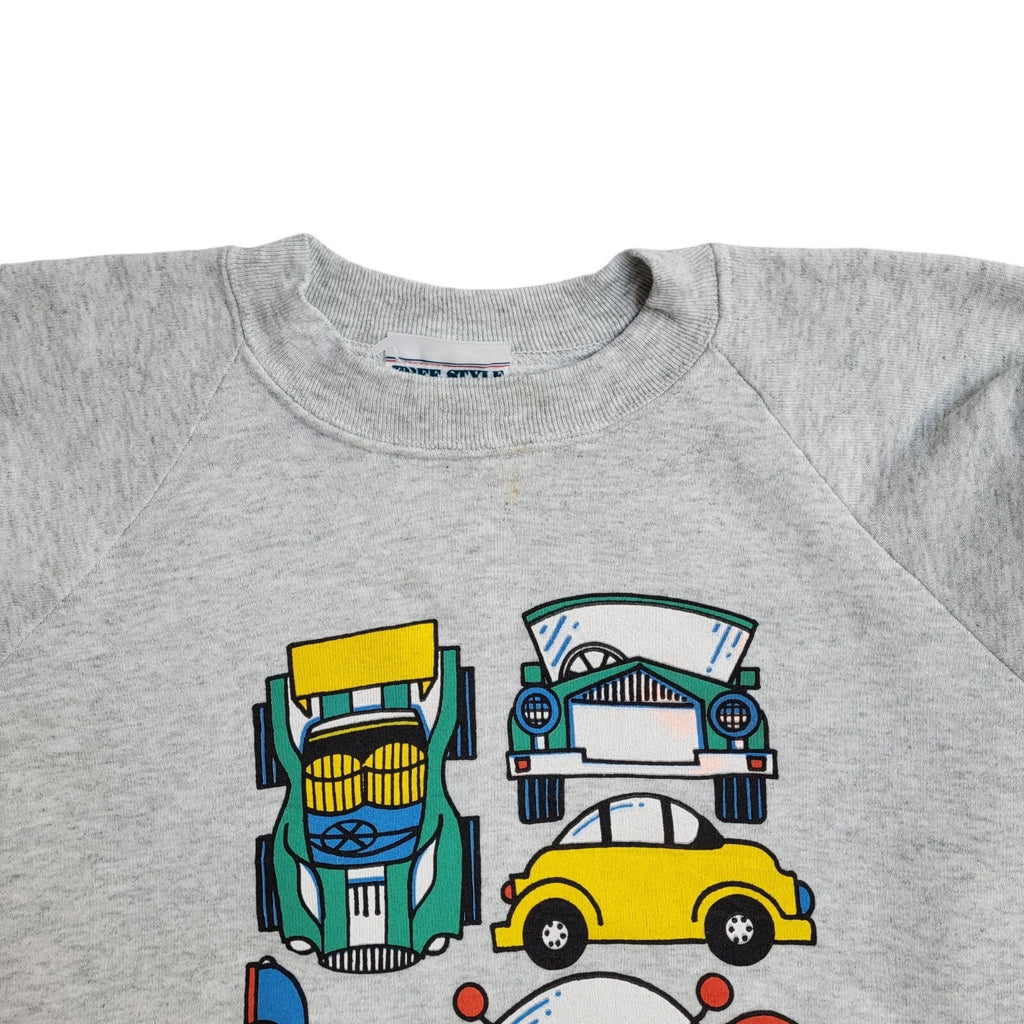 Free Style Tour De Grandpa Grey Graphic Print 90s Sweatshirt UK Men's XL