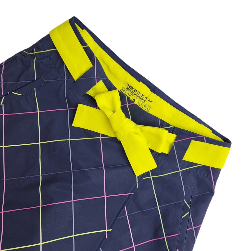 Nike Golf Dri-Fit Blue & Yellow Sports Skirt Uk Women's Size 4