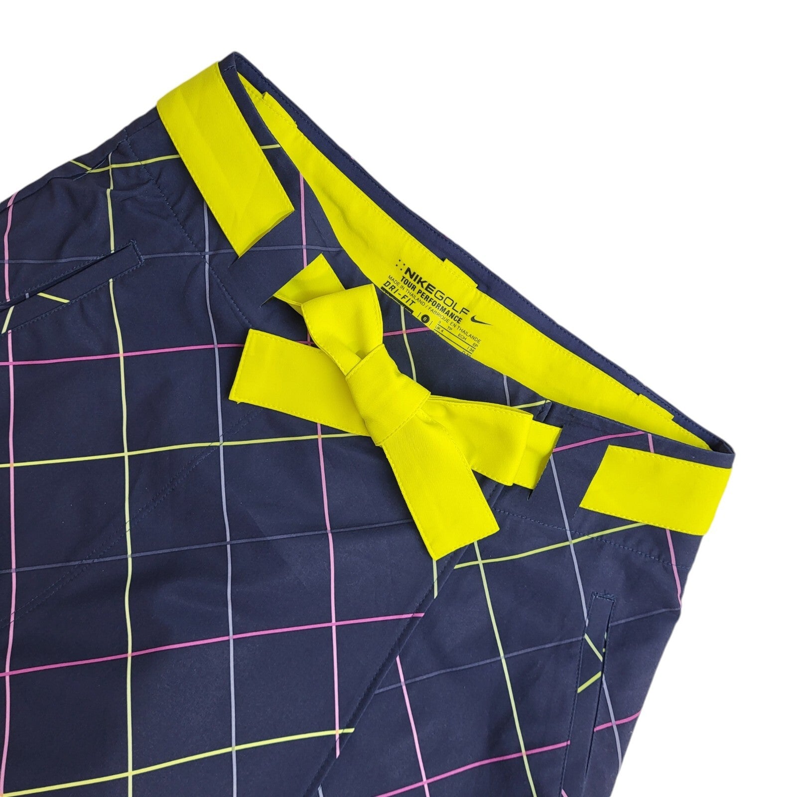 Nike Golf Dri-Fit Blue & Yellow Sports Skirt Uk Women's Size 4