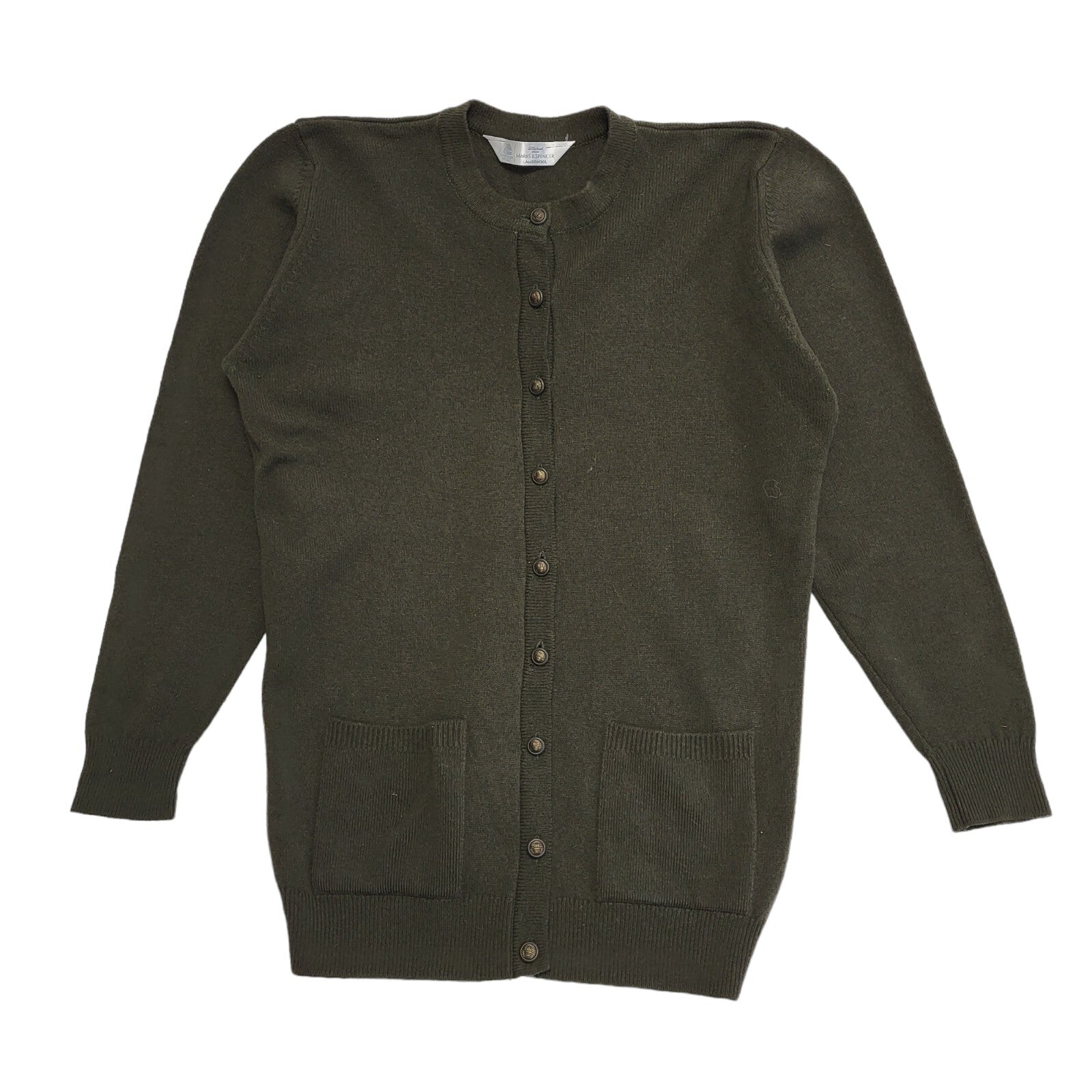 Marks & Spencer 90's Green Button Up Cardigan Womens UK Size 12