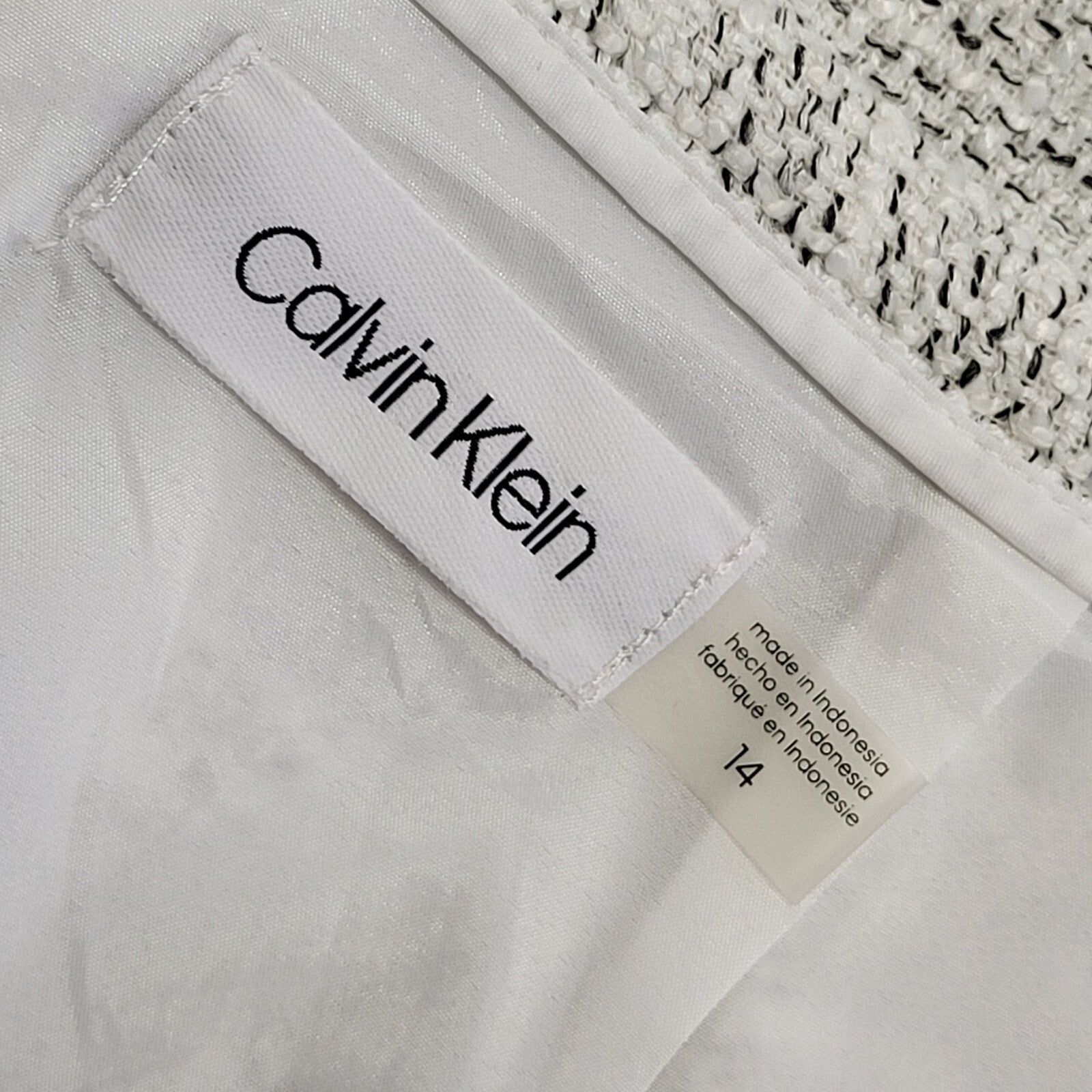 Calvin Klein White/Black Midi Skirt Vintage Y2K BNWT Womens UK Size 14-16 W32-34