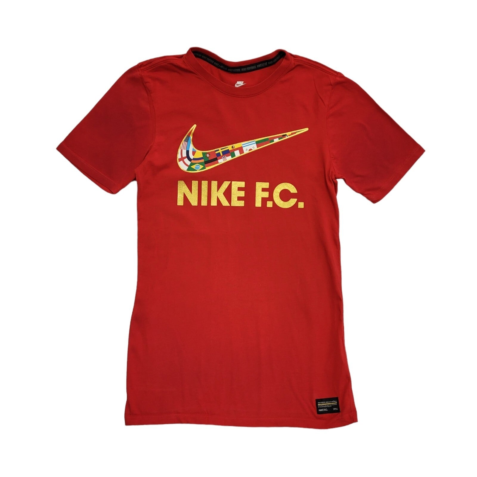 Nike Vintage 1994 Red Crew Neck Short Sleeve T-Shirt Mens UK Size XS
