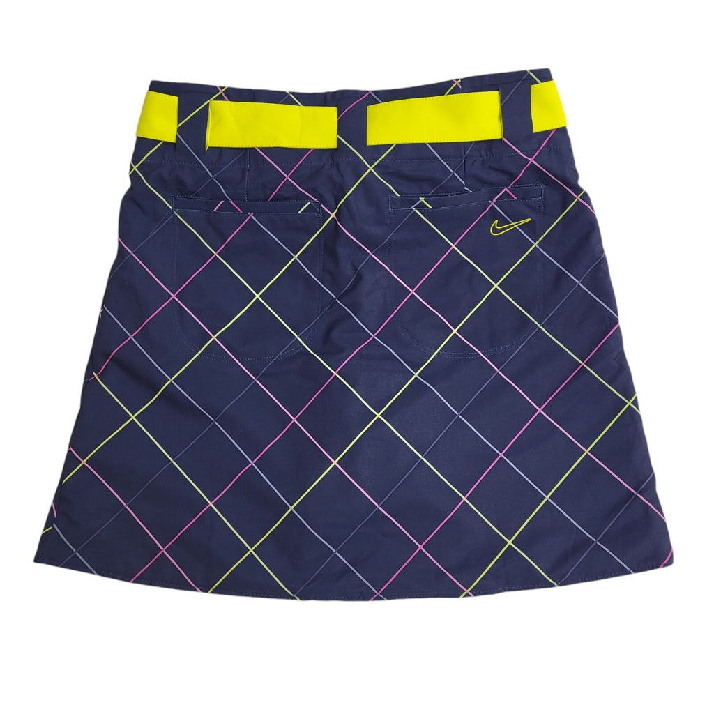 Nike Golf Dri-Fit Blue & Yellow Sports Skirt Uk Women's Size 4