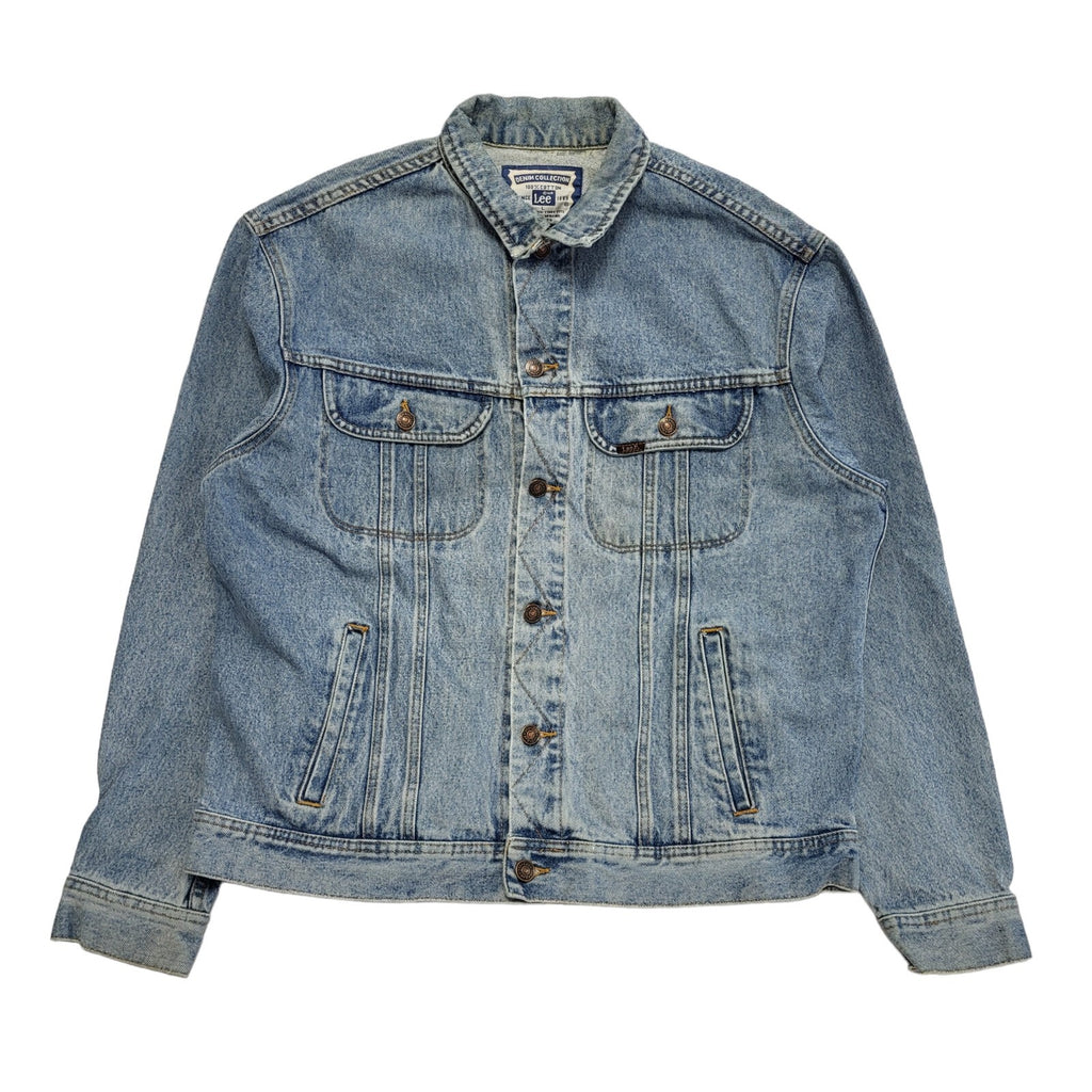 Lee Brickseller Vintage 90s Mid Blue Denim Jacket Uk Men's Size Large
