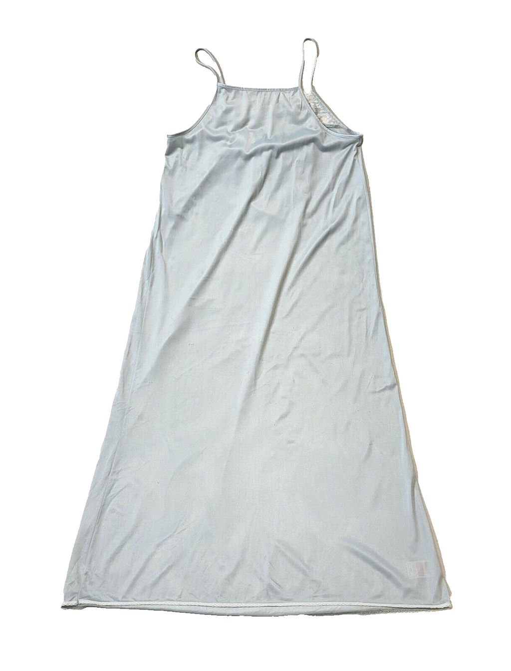 St Michael M&S 80's Vintage Light Blue & White Nightie Womens UK S EU 36