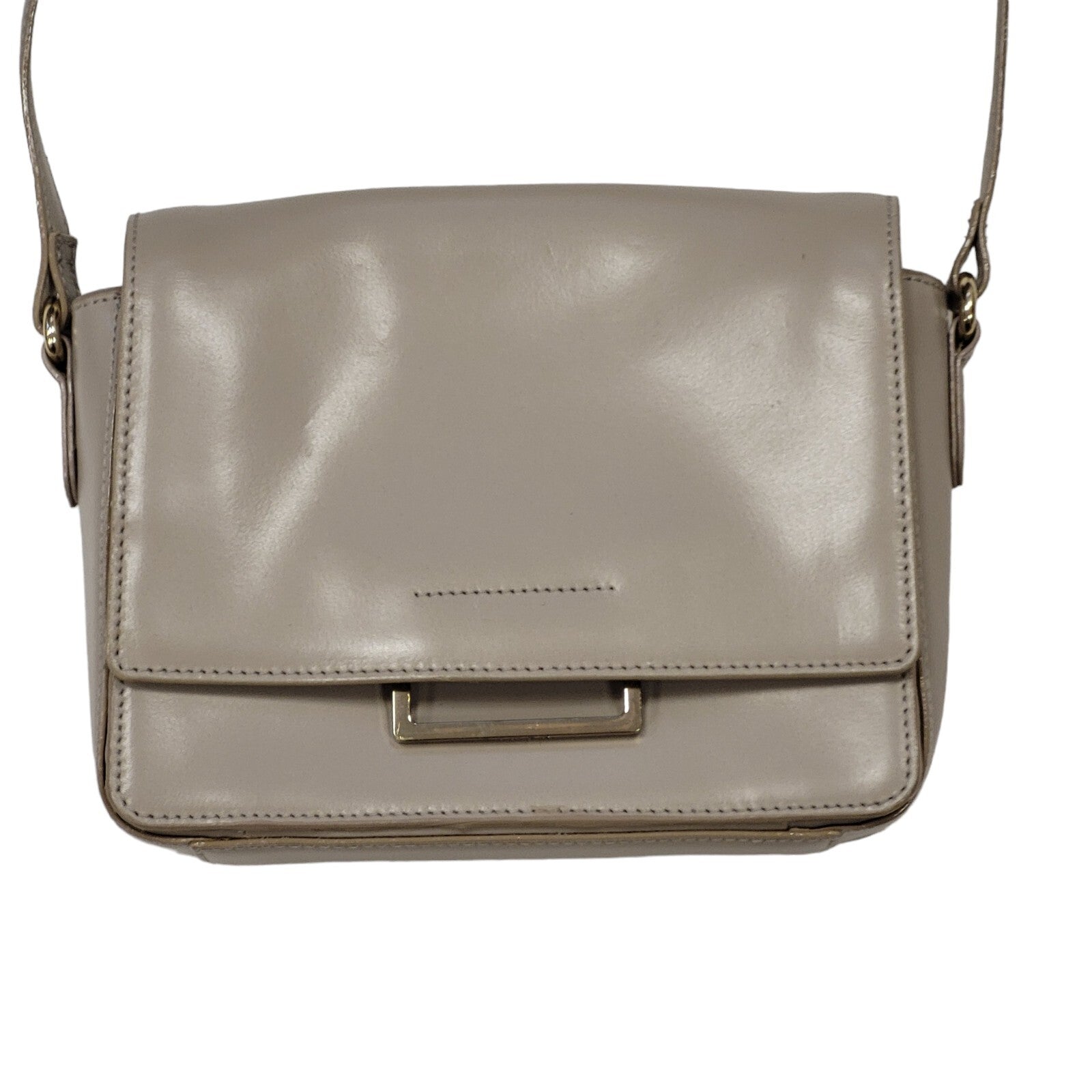 Linea Beige Leather Small Shoulder Bag Uk Women's Size  9" x 8"