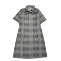 70s Vintage Grey Geometric Shift Dress Women's 14