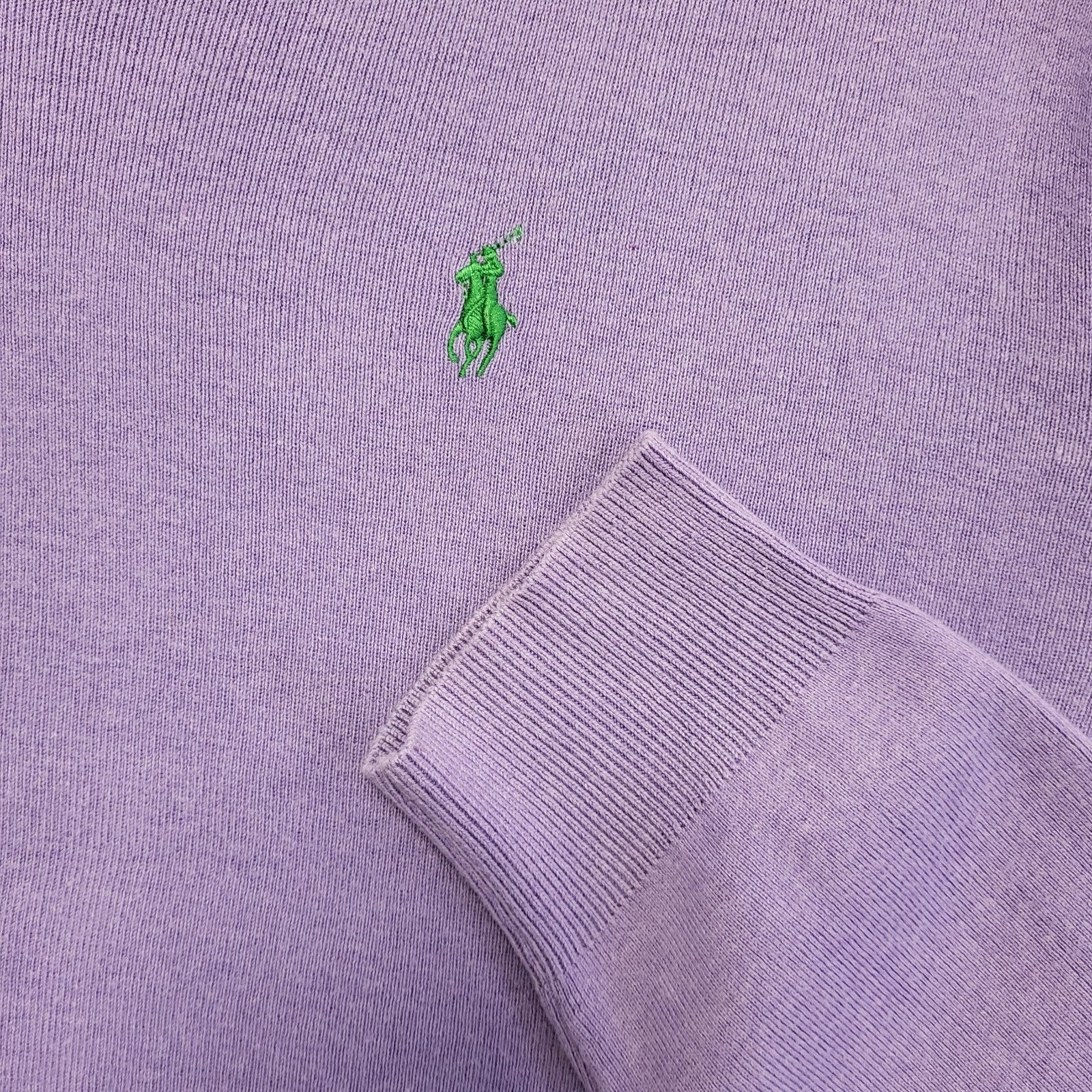 Polo Ralph Lauren Purple V-Neck Jumper Uk Men's Size Small