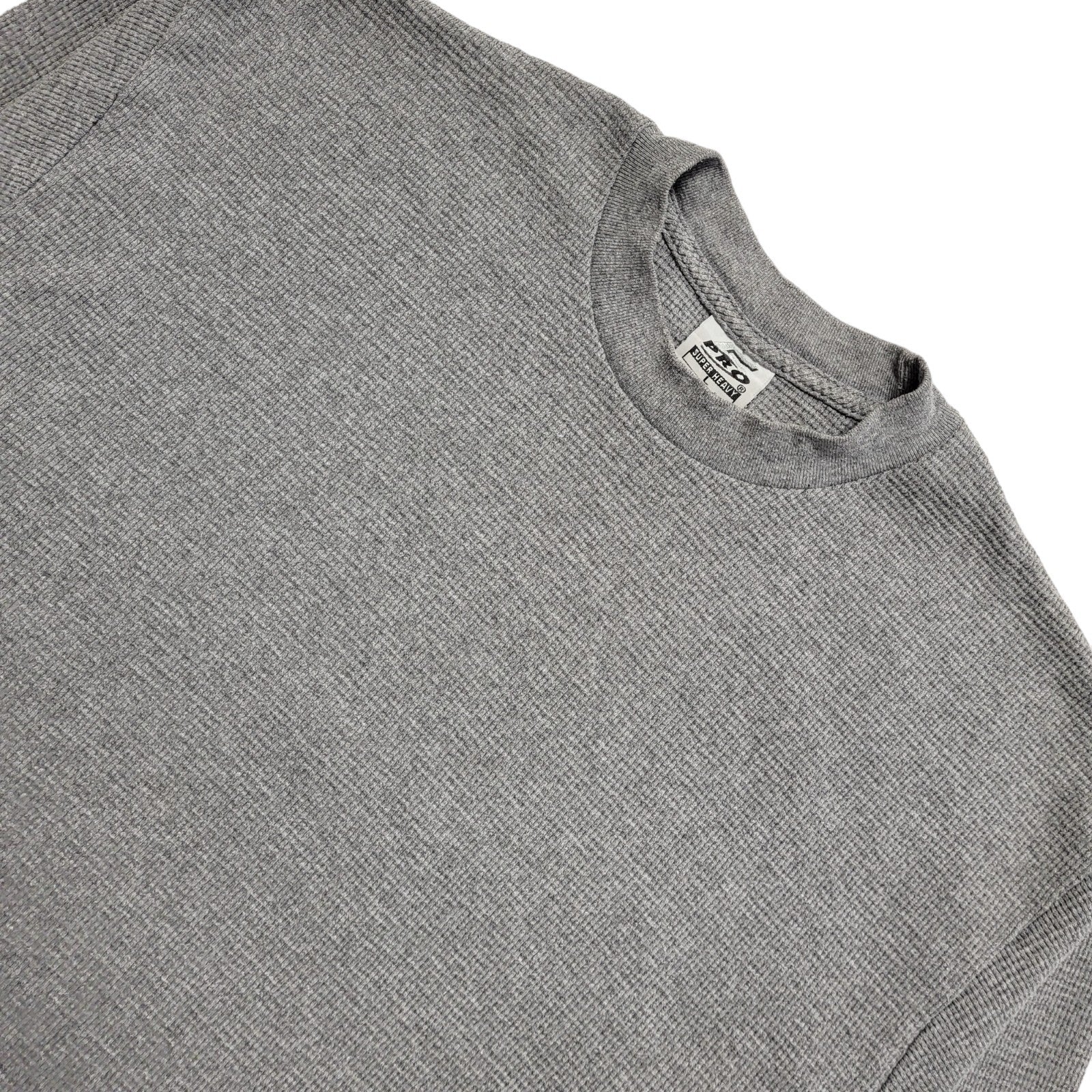 Pro Vintage 90's Grey Super Heavy Long Sleeve Sweatshirt Mens UK Size L