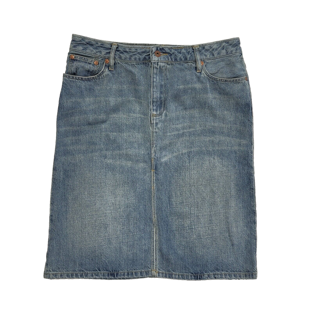 Pepe Jeans Vintage Y2K Blue A-Line Denim Skirt Womens UK 10 W28