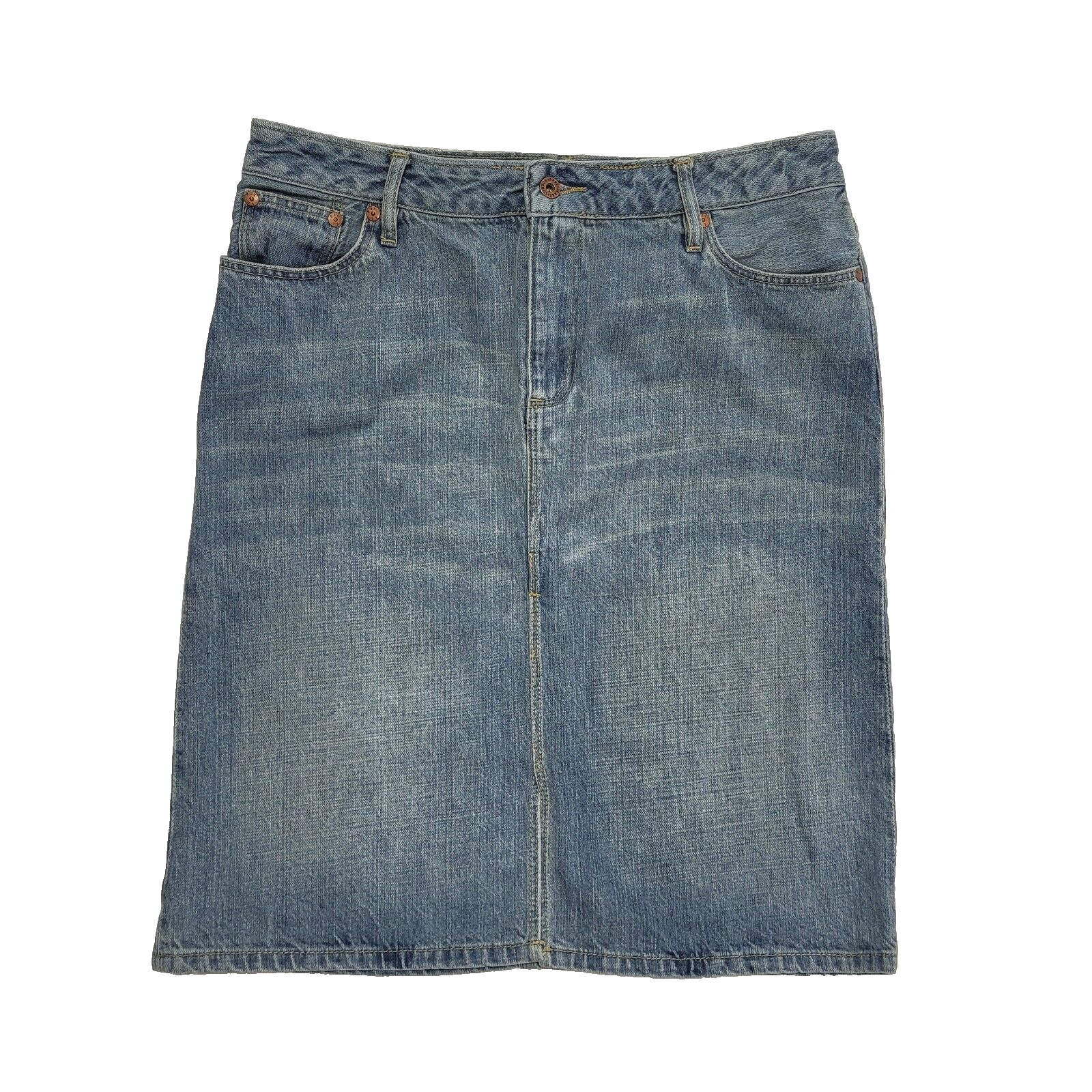 Pepe Jeans Vintage Y2K Blue A-Line Denim Skirt Womens UK 10 W28