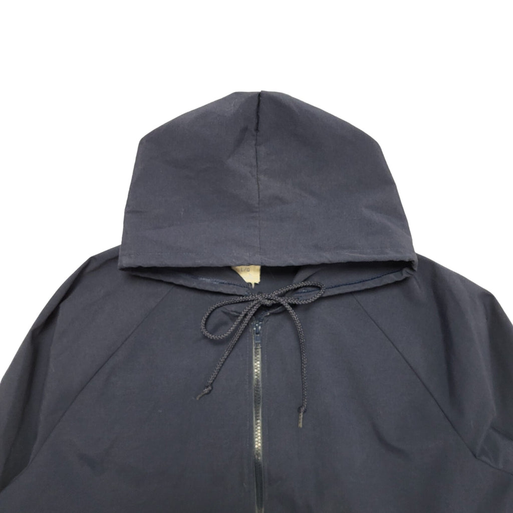 Vintage Y2k Zipped Navy Blue Hooded Jacket Uk Women's Size Large