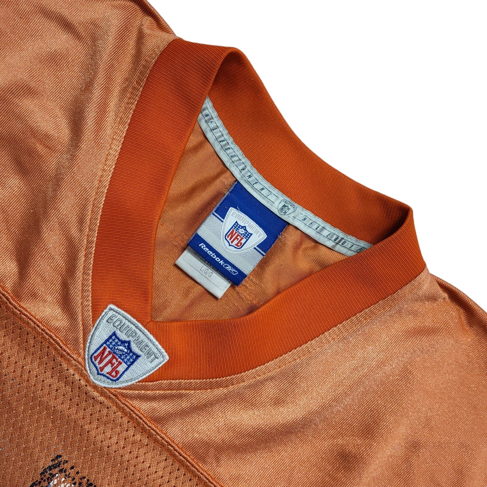 Reebok Orange No.87 Muhammad NFL American Football Jersey UK Men's Size L
