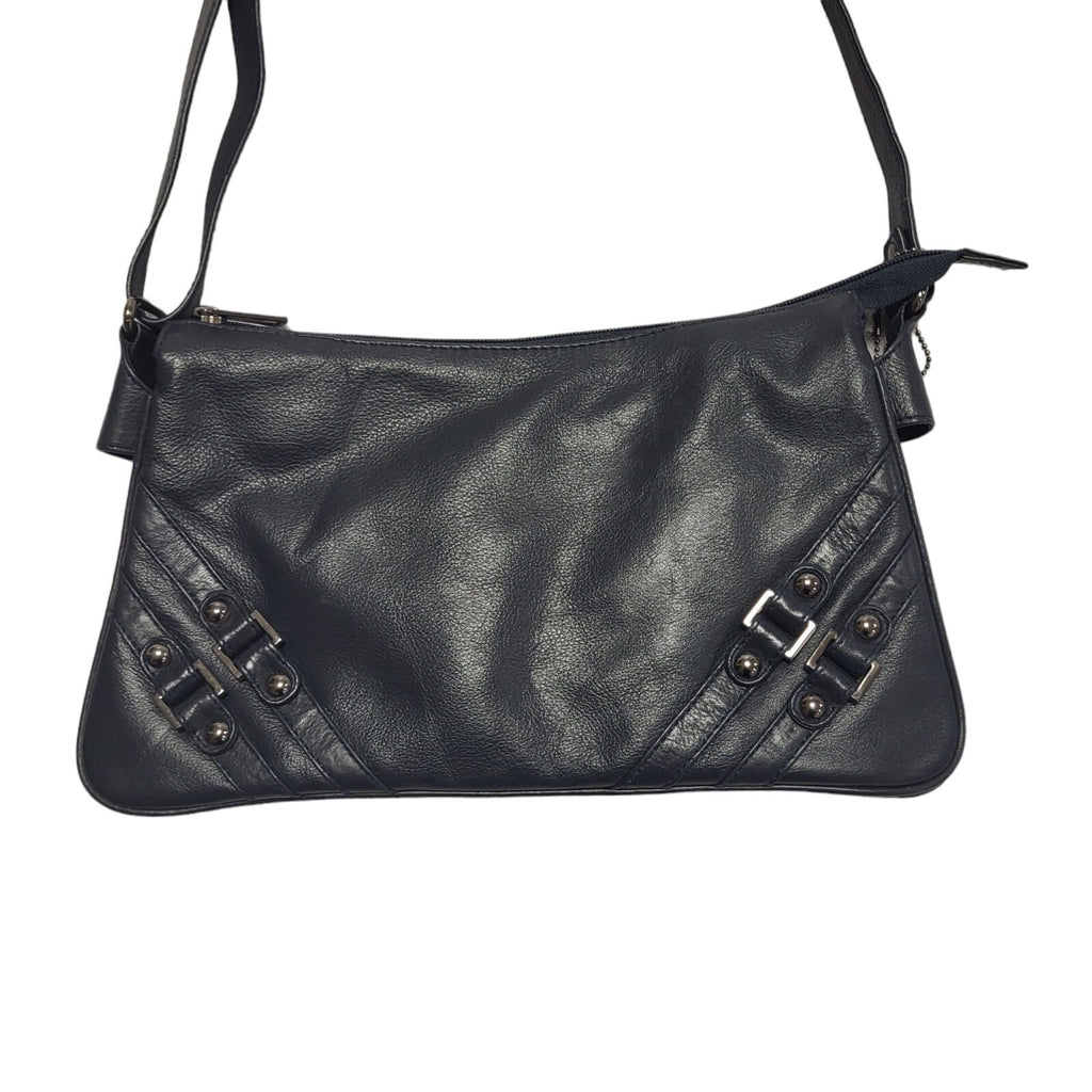 Taurus Black Leather Small Shoulder Bag Uk Women's Size  11.5" x 6.5"
