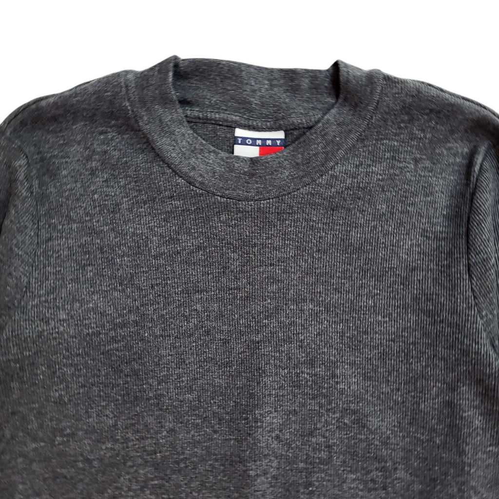 Tommy Hilfiger Grey Y2K Round Neck Jumper Uk Women's Size Medium