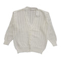 Vintage 90's White Button Front Long Sleeve Cardigan Womens UK 14