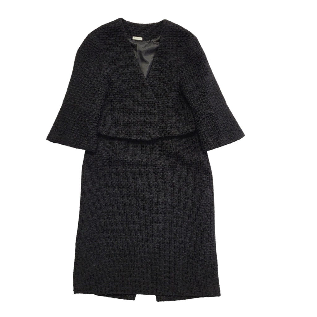 E-Basics 90s Vintage Black 2 Piece Skirt Suit Uk Women's Size 16 W34