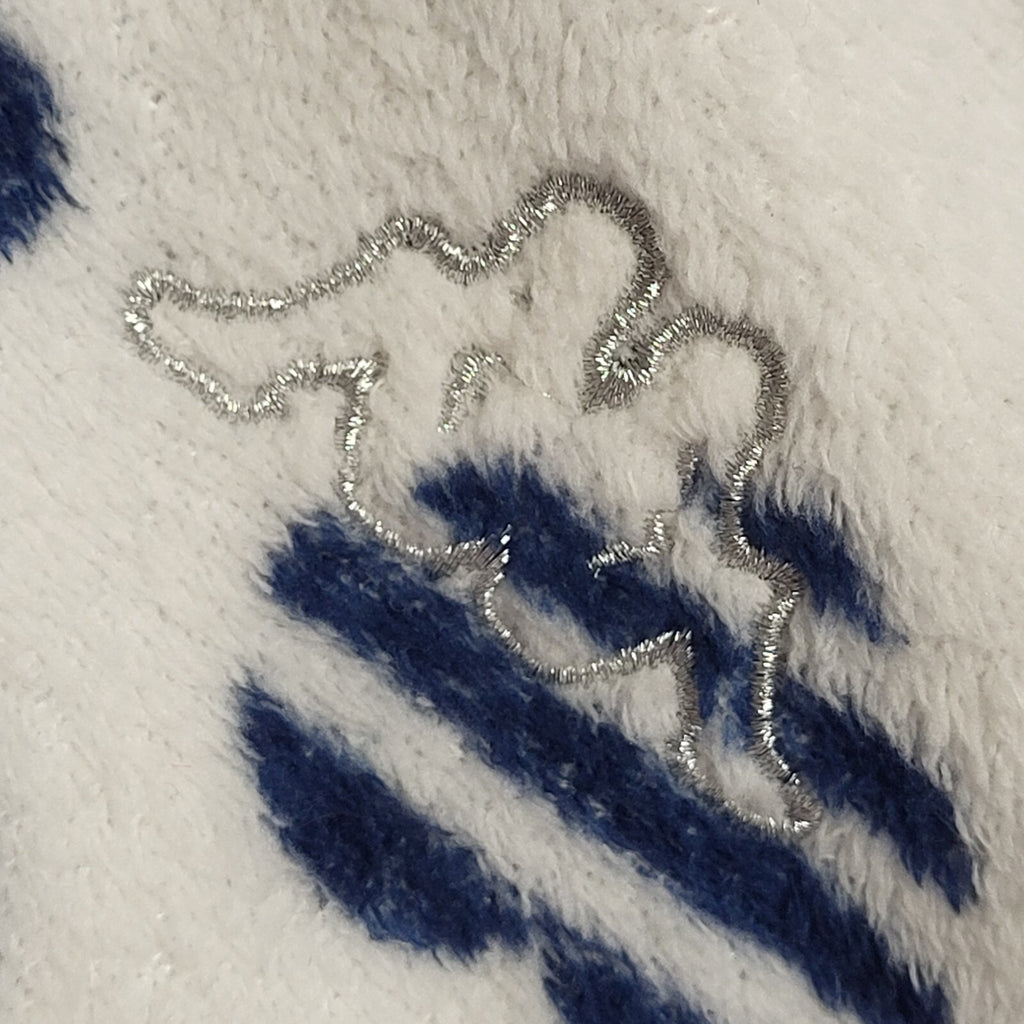 Kappa Vintage 90's Blue & White 1/4 Zip Fleece Sweatshirt/ Pajamas Womens UK S