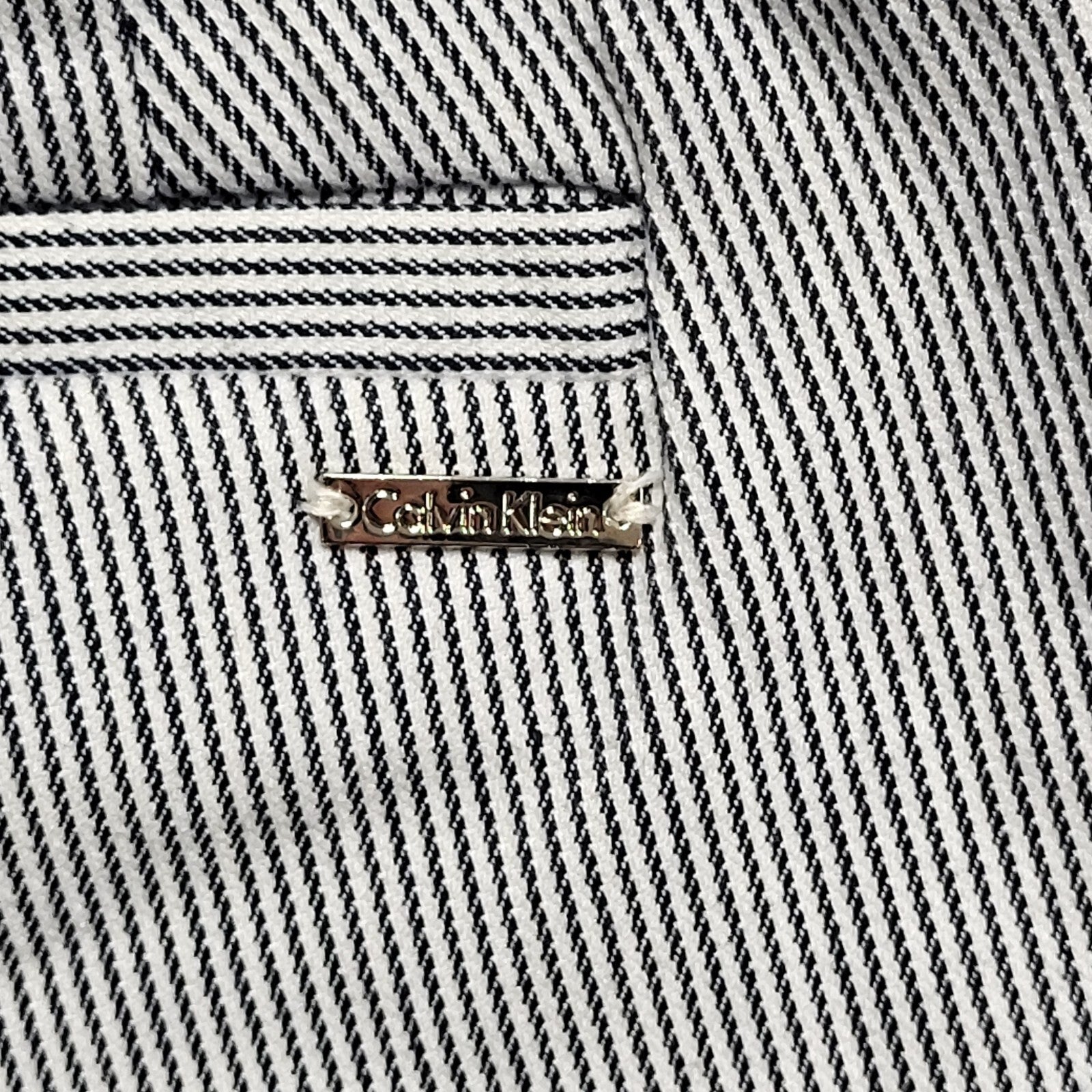 Calvin Klein Blue Striped Y2K Vintage Trousers Women's Size M 10 W28 L26